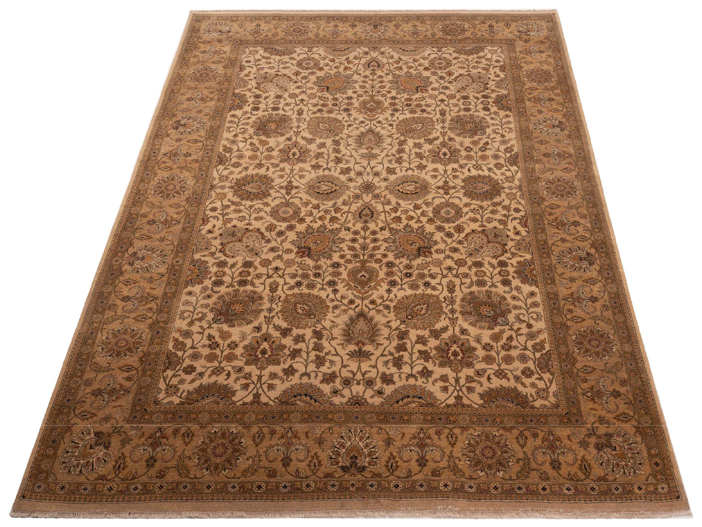 Jallira Ivory Gold 9.1x13.3 Hand Knotted Rug