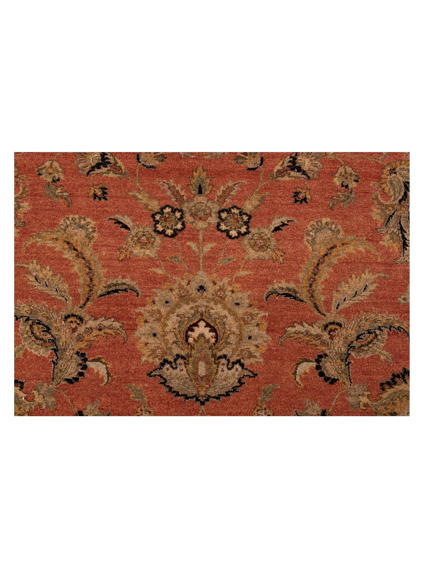 Jallira Orange Ivory 9.1x12 Hand Knotted Rug