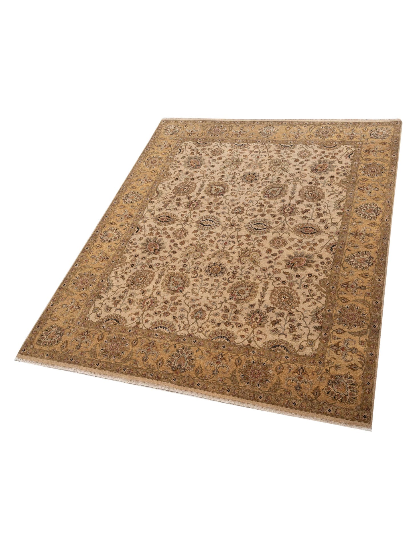 Jallira Ivory Gold 8.2x10.3 Hand Knotted Rug