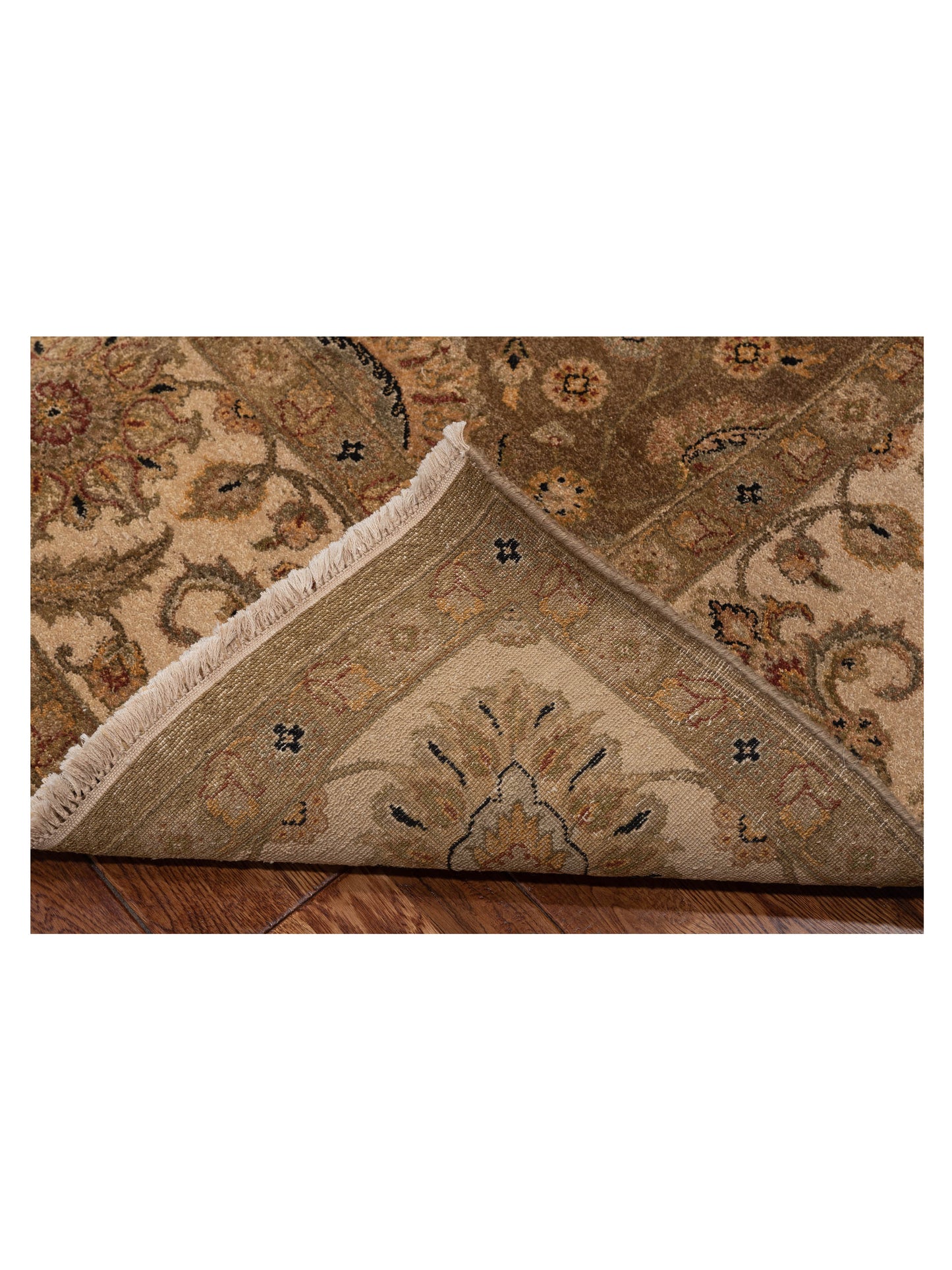 Jallira Brown Ivory 8.3x10.6 Hand Knotted Rug