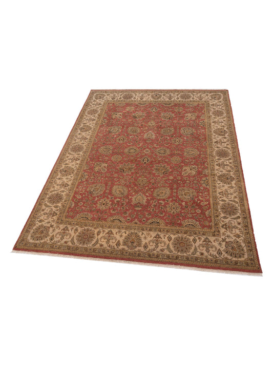 Jallira Rust Ivory 8.11x12.6 Hand Knotted Rug