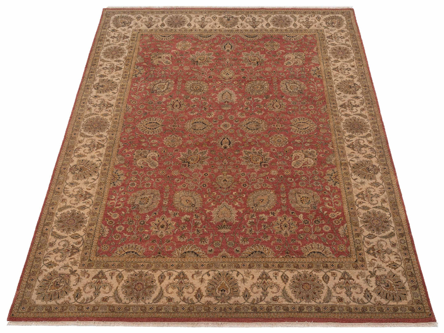 Jallira Rust Ivory 8.11x12.6 Hand Knotted Rug