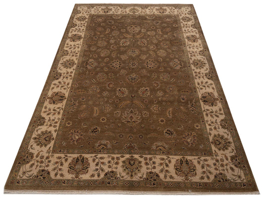 Jallira Tobacco Ivory 7.8x11.1 Hand Knotted Rug