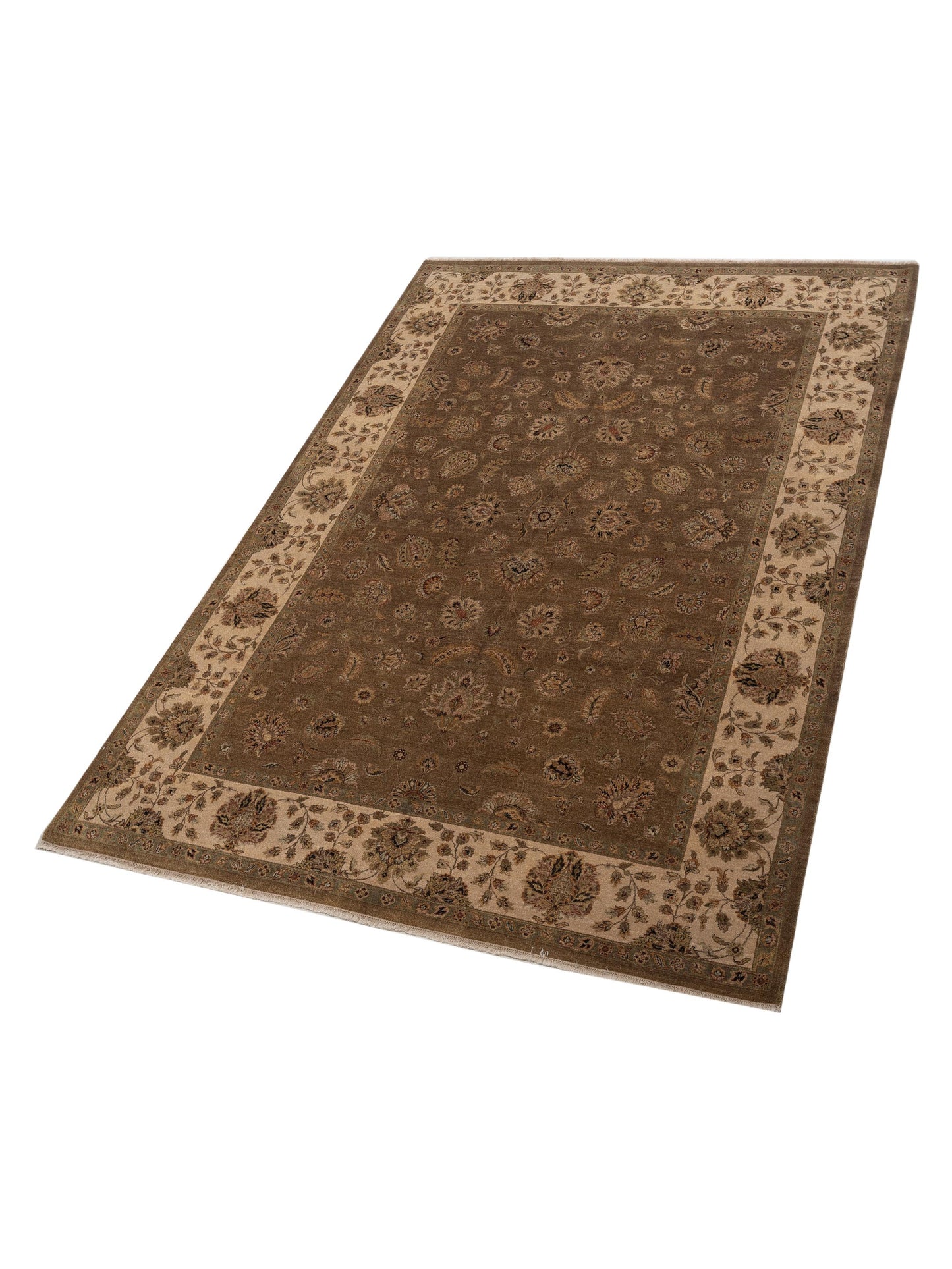 Jallira Tobacco Ivory 7.8x11.1 Hand Knotted Rug