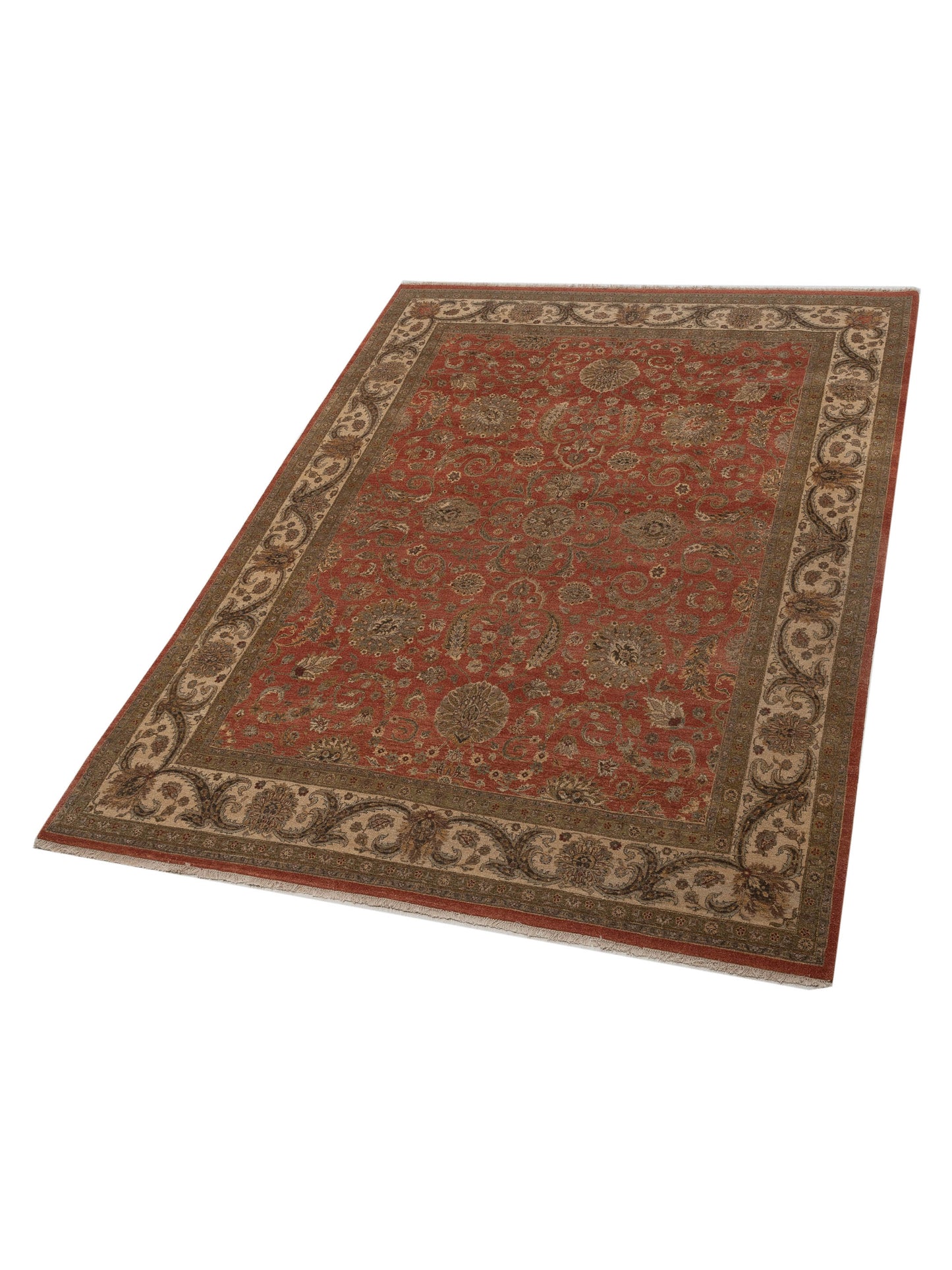 Jallira Rust Ivory 8x11.2 Hand Knotted Rug