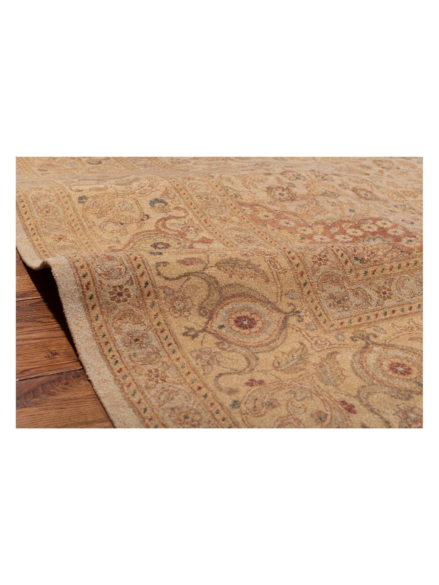Jallira Beige Gold 8.11x11.10 Hand Knotted Rug