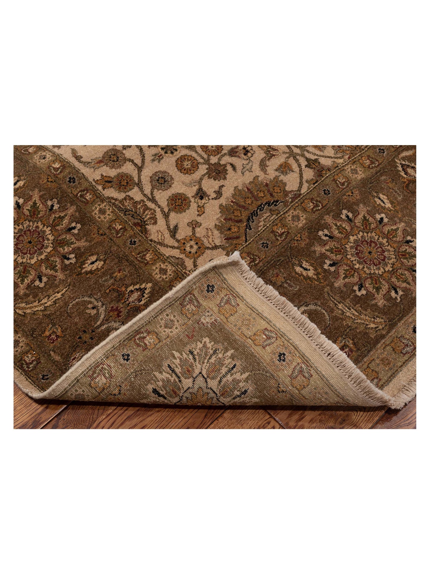 Jallira Ivory Tobacco 7.6x10.10 Hand Knotted Rug