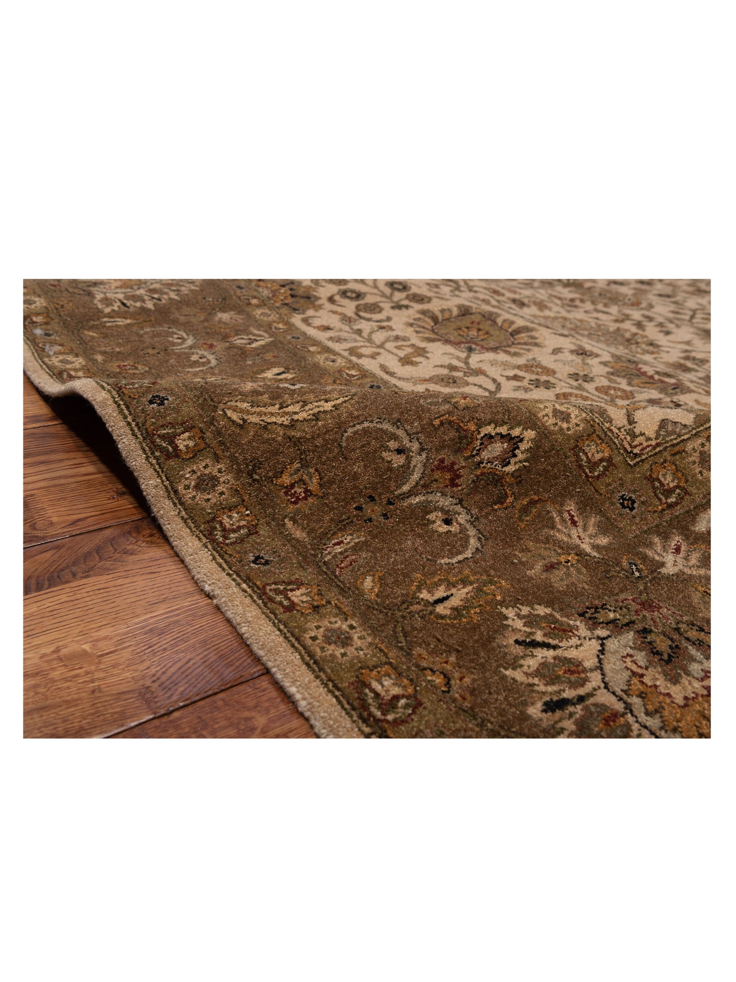 Jallira Ivory Tobacco 7.6x10.10 Hand Knotted Rug