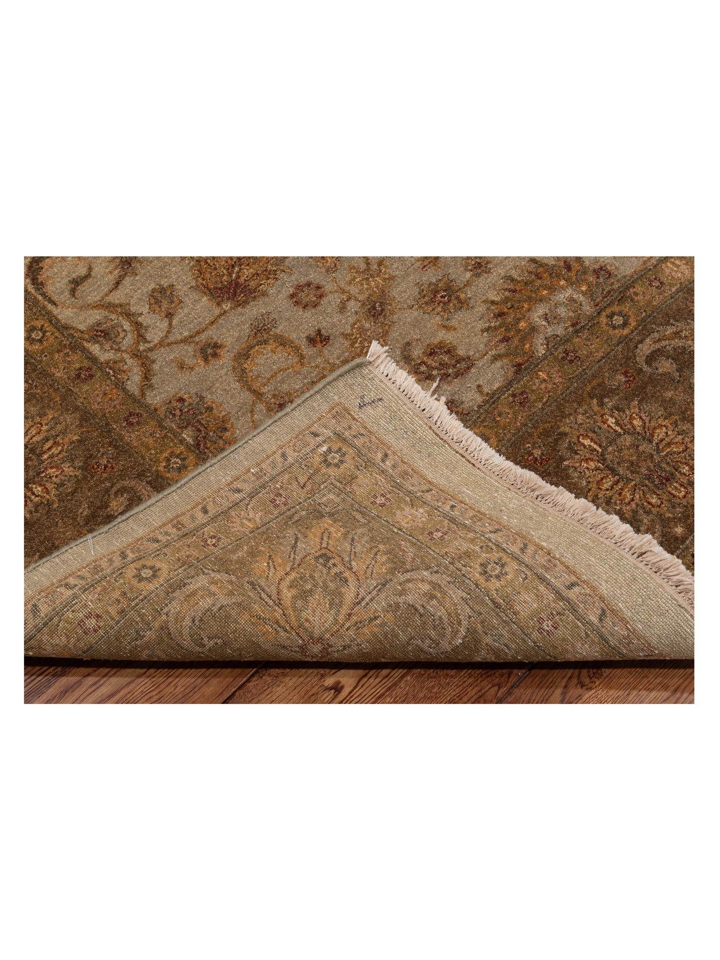 Jallira Silver Brown 7.11x10.5 Hand Knotted Rug