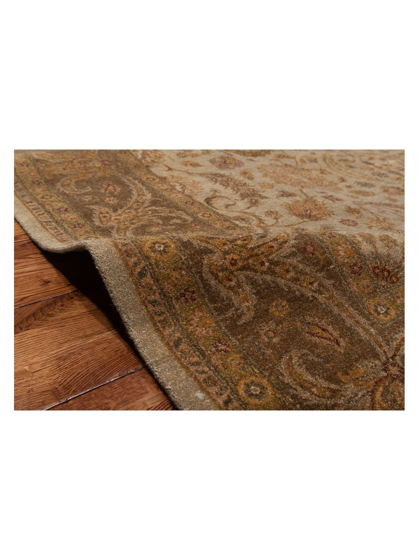 Jallira Silver Brown 7.11x10.5 Hand Knotted Rug
