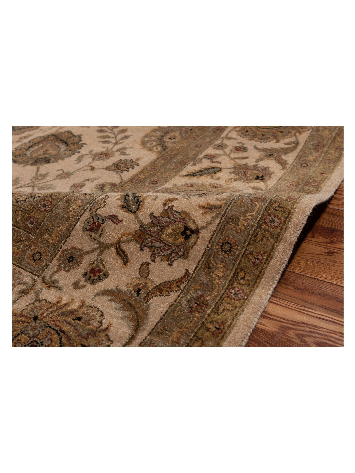 Jallira Beige Beige 6.1x9.6 Hand Knotted Rug