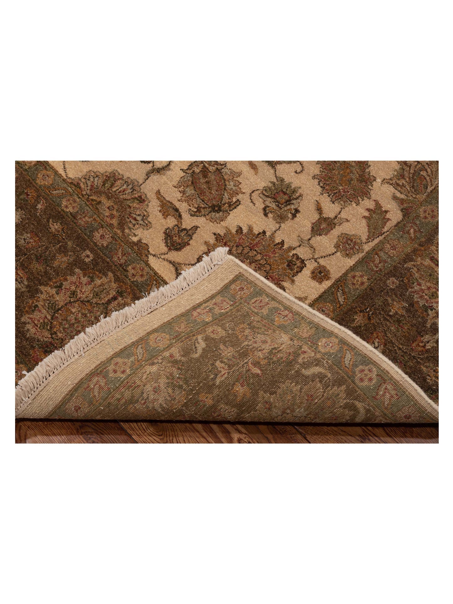 Jallira Ivory Brown 6.7x9.11 Hand Knotted Rug