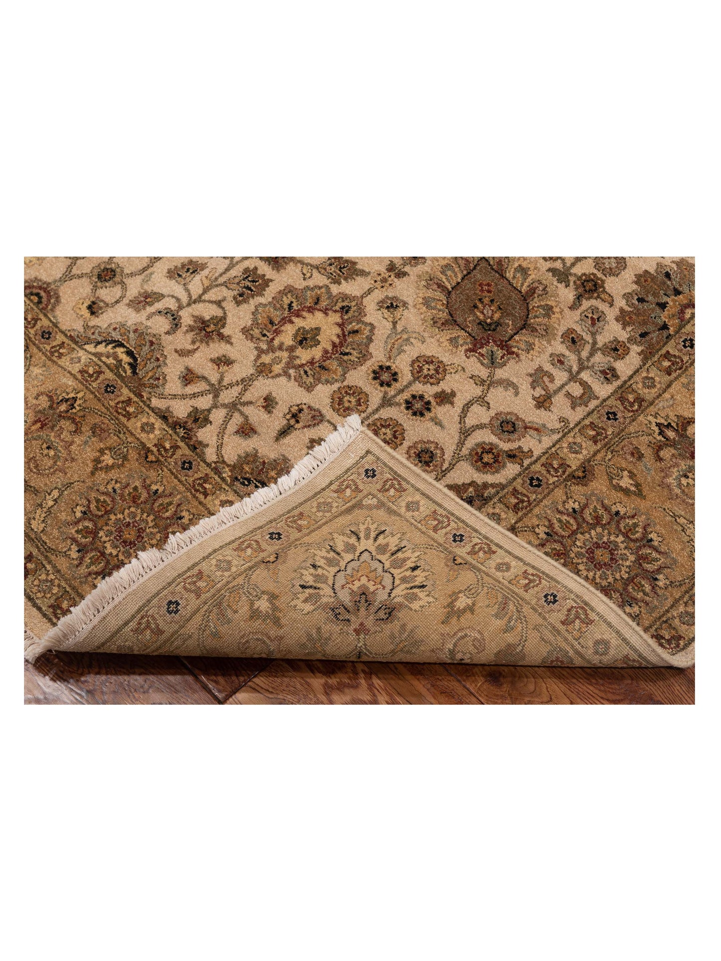 Jallira Beige Gold 6.1x8.5 Hand Knotted Rug