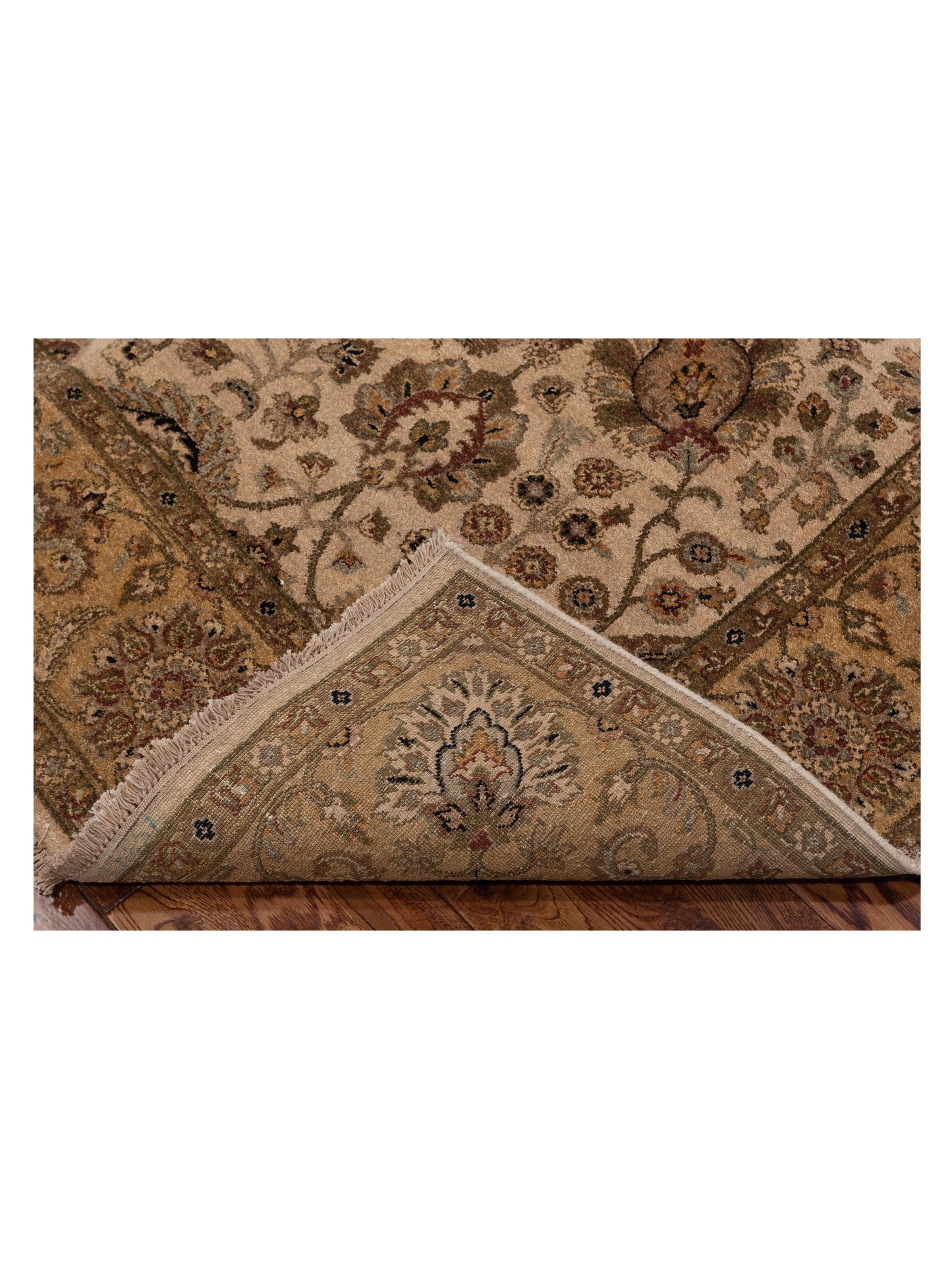 Jallira Beige Gold 6.1x8.6 Hand Knotted Rug