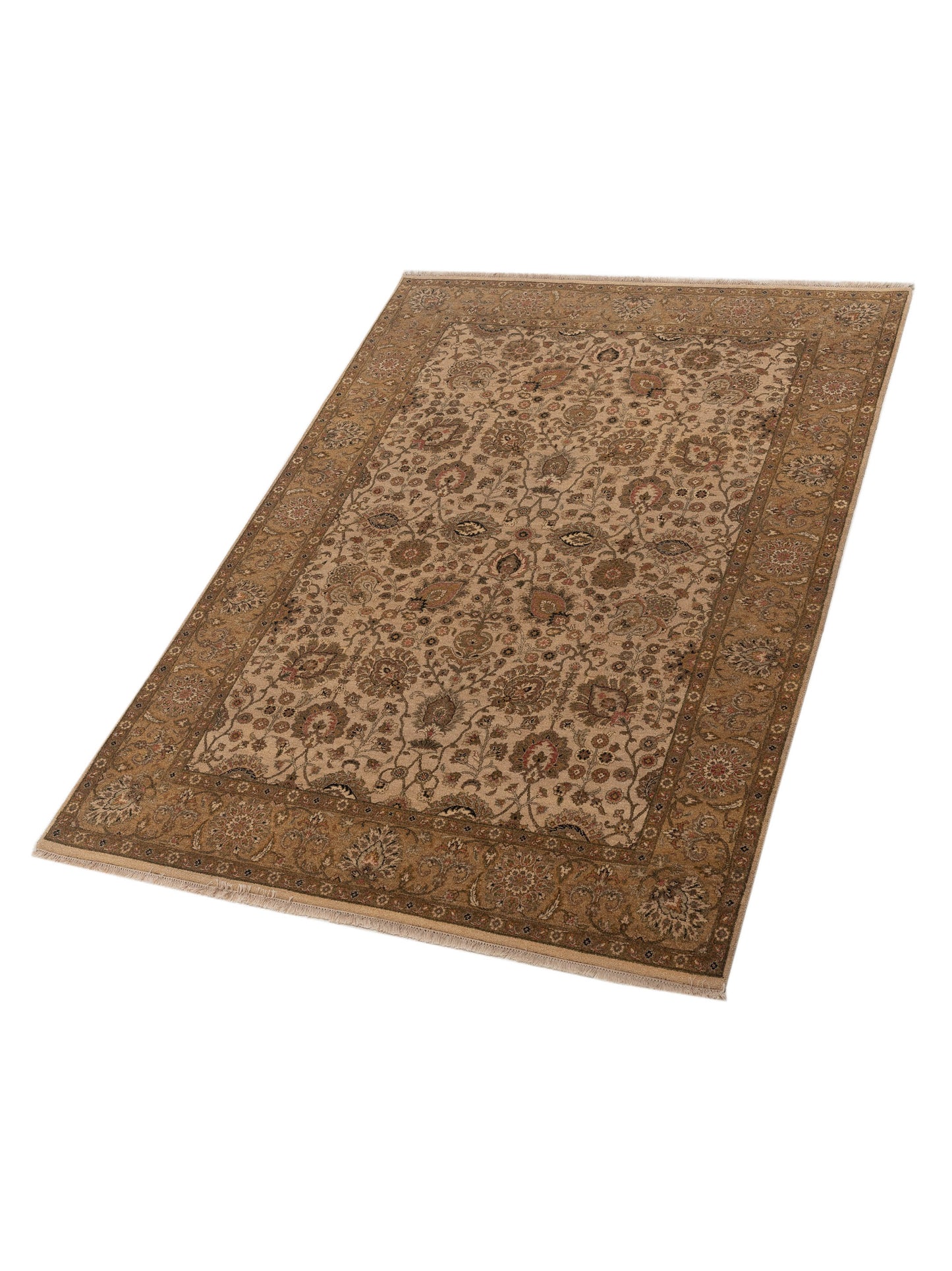 Jallira Beige Gold 6x8.9 Hand Knotted Rug