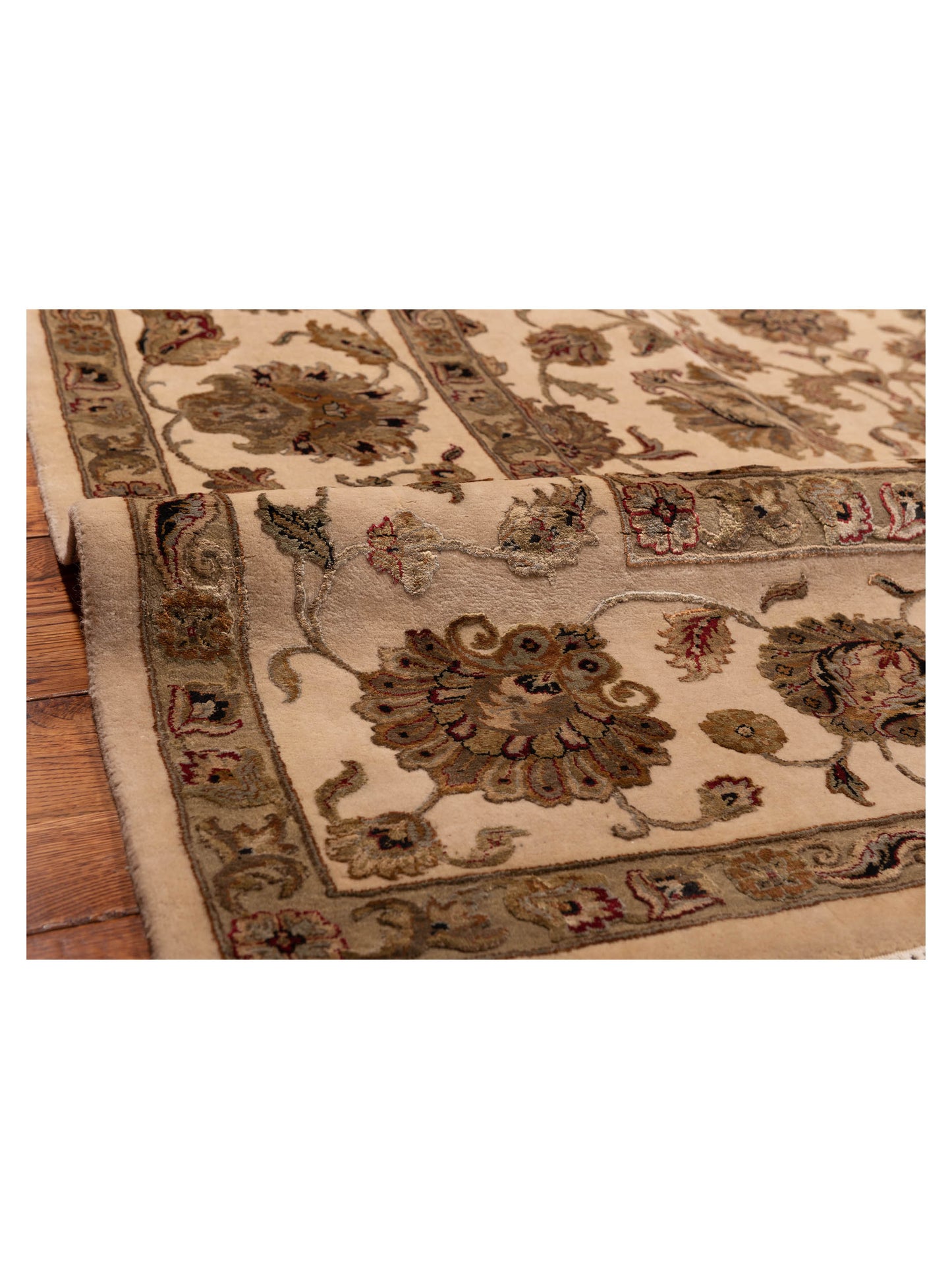 Javira Silk Beige Beige 8.11x11.10 Hand Knotted Rug