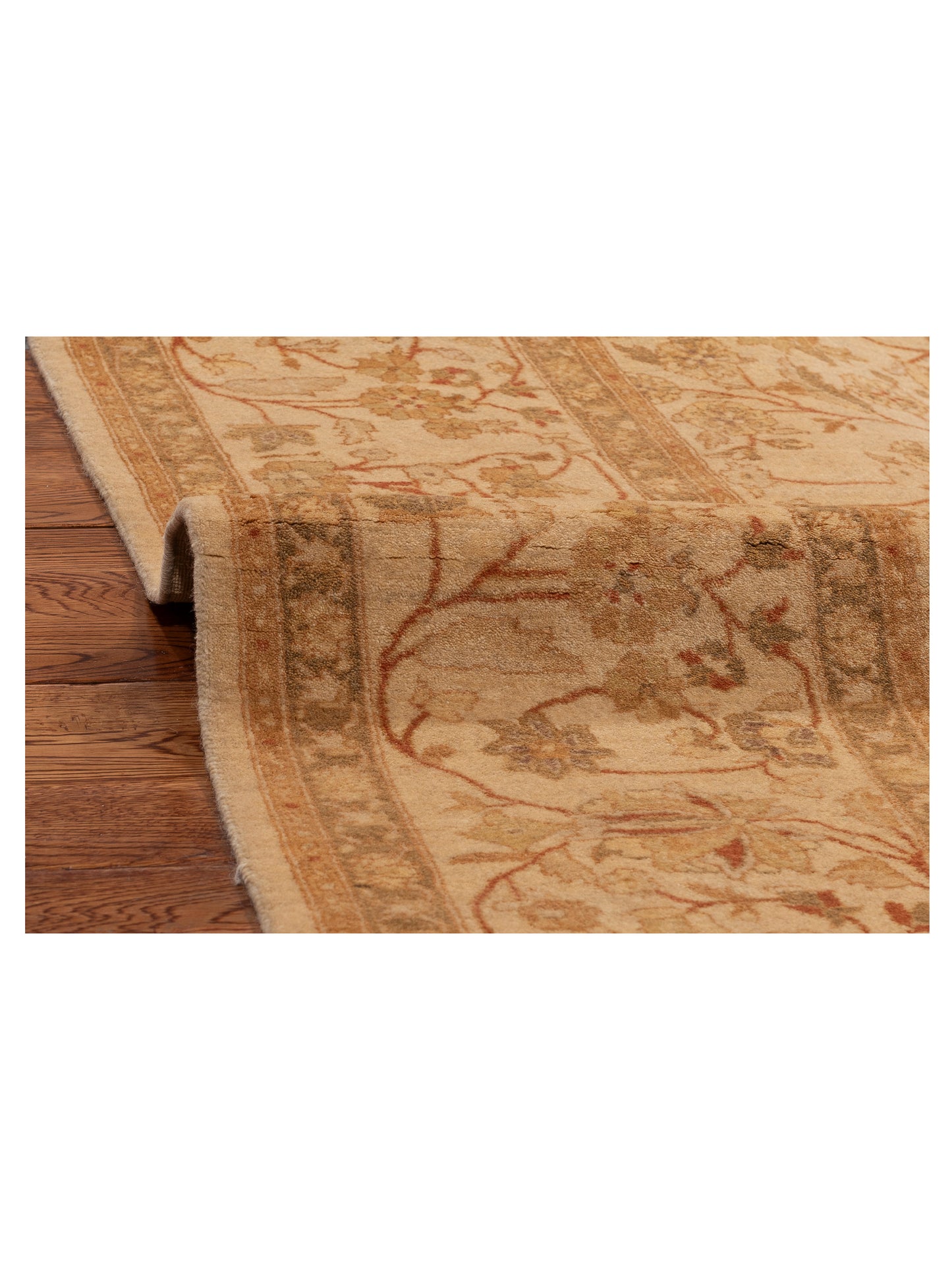 Jallira Beige Beige 6.1x8.7 Hand Knotted Rug