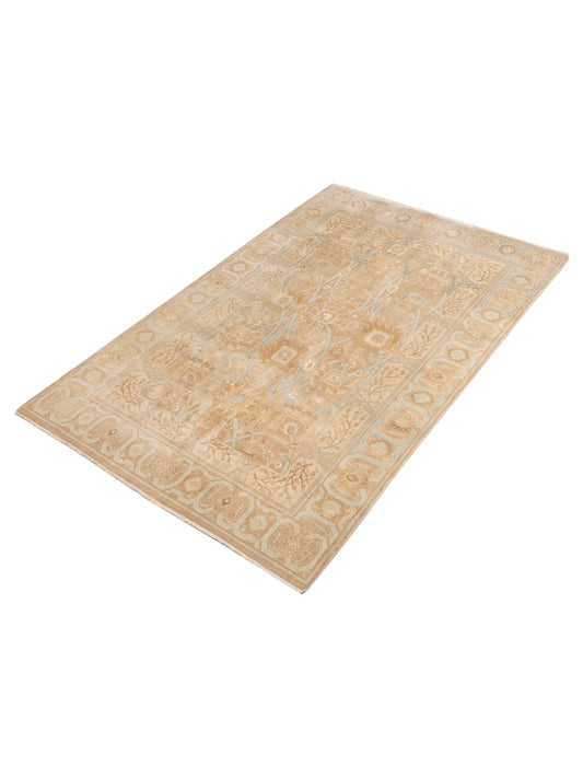 Jallira Light Brown Light Brown 6.2x9.5 Hand Knotted Rug