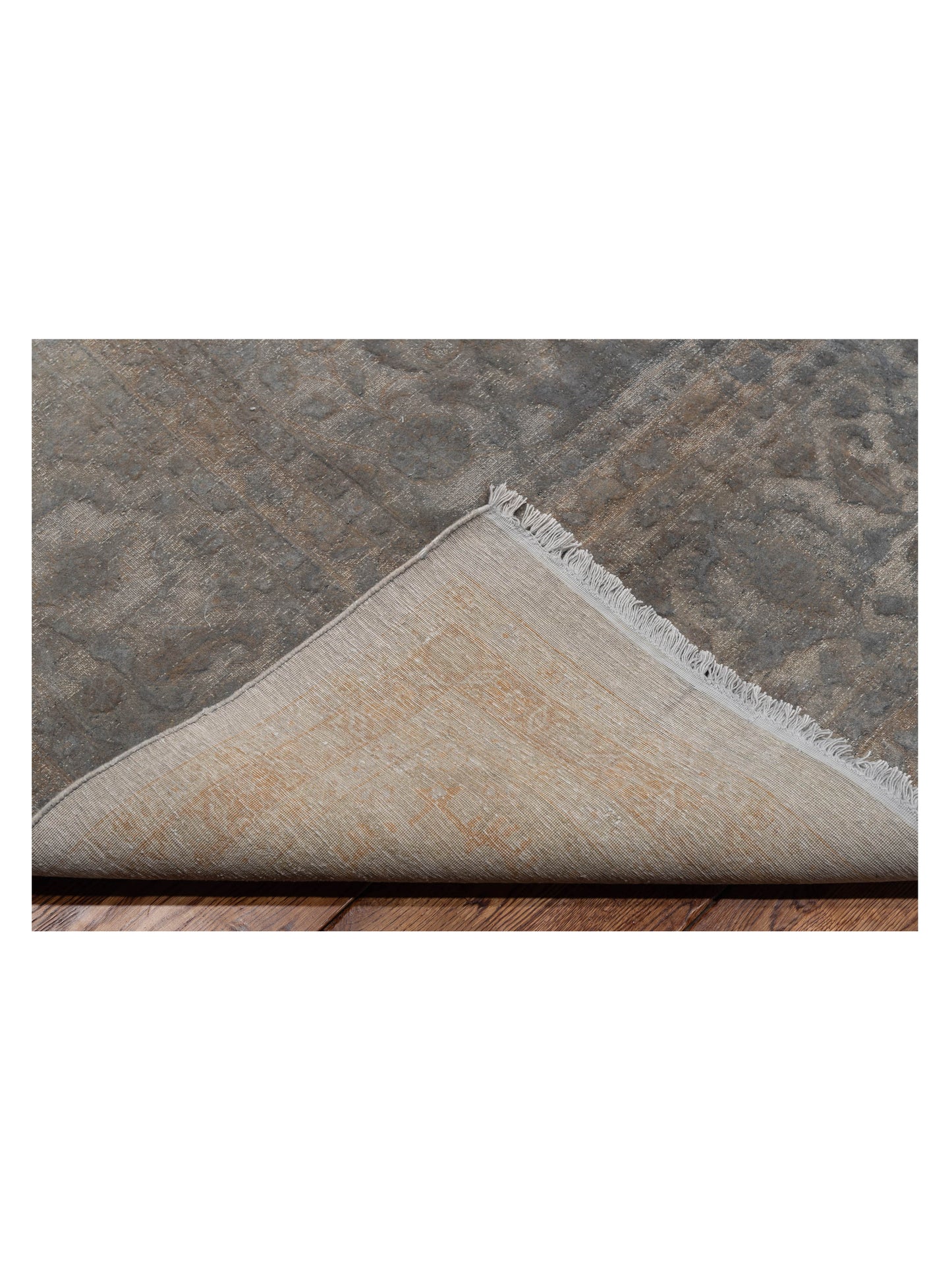 Vintage Gray 10.2x14 Hand Knotted Rug