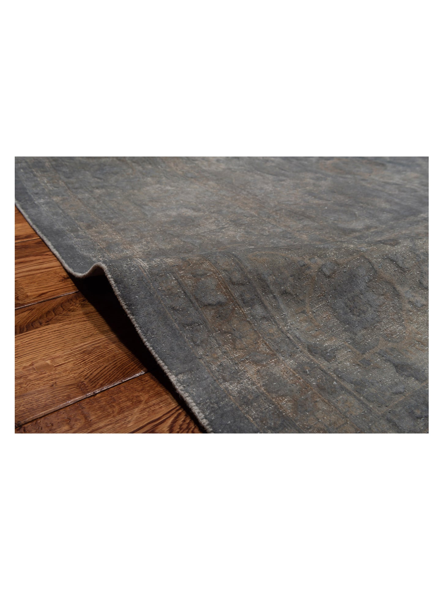 Vintage Gray 10.2x14 Hand Knotted Rug