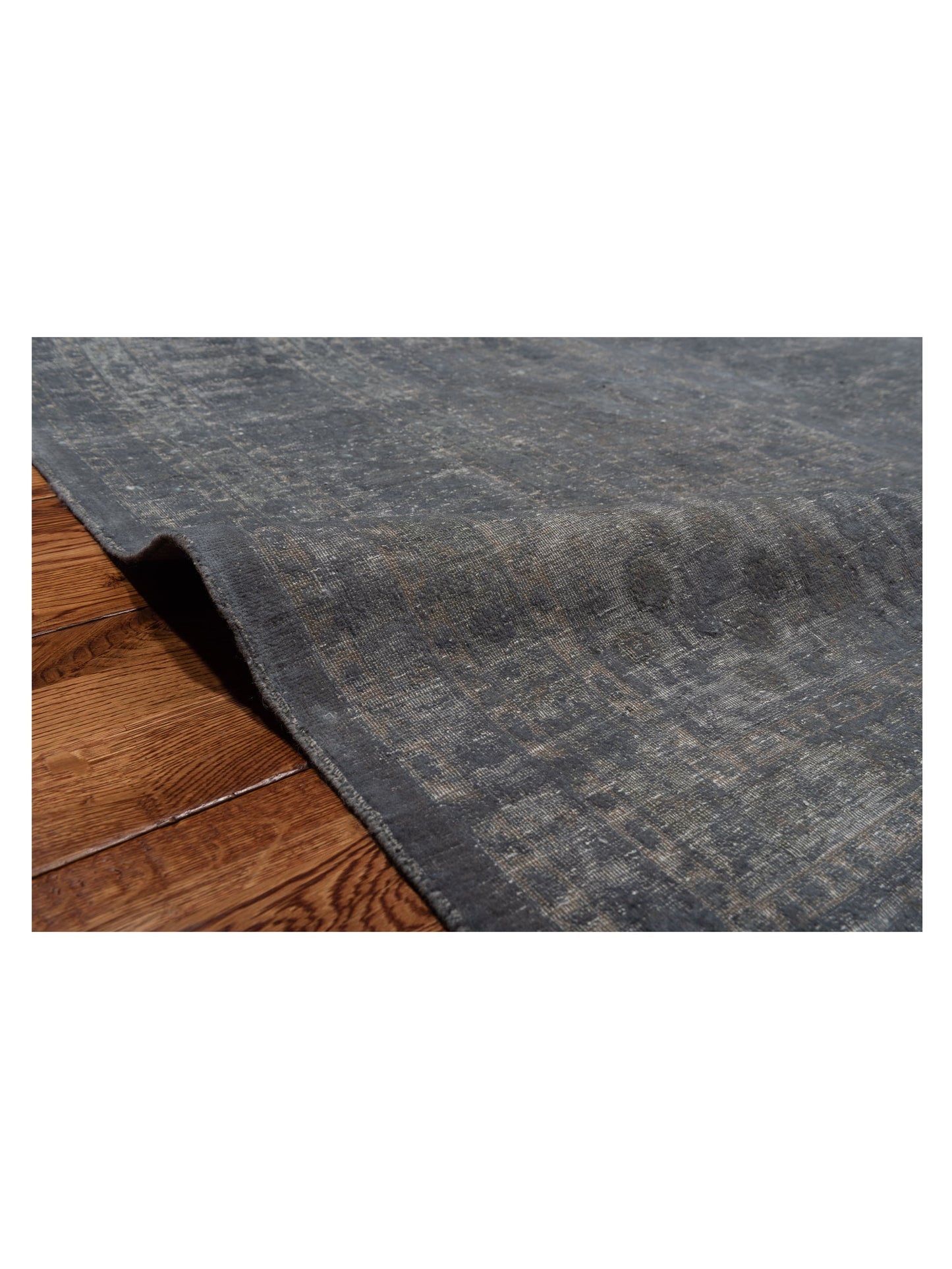 Vintage Gray Gray 10.1x13.11 Hand Knotted Rug