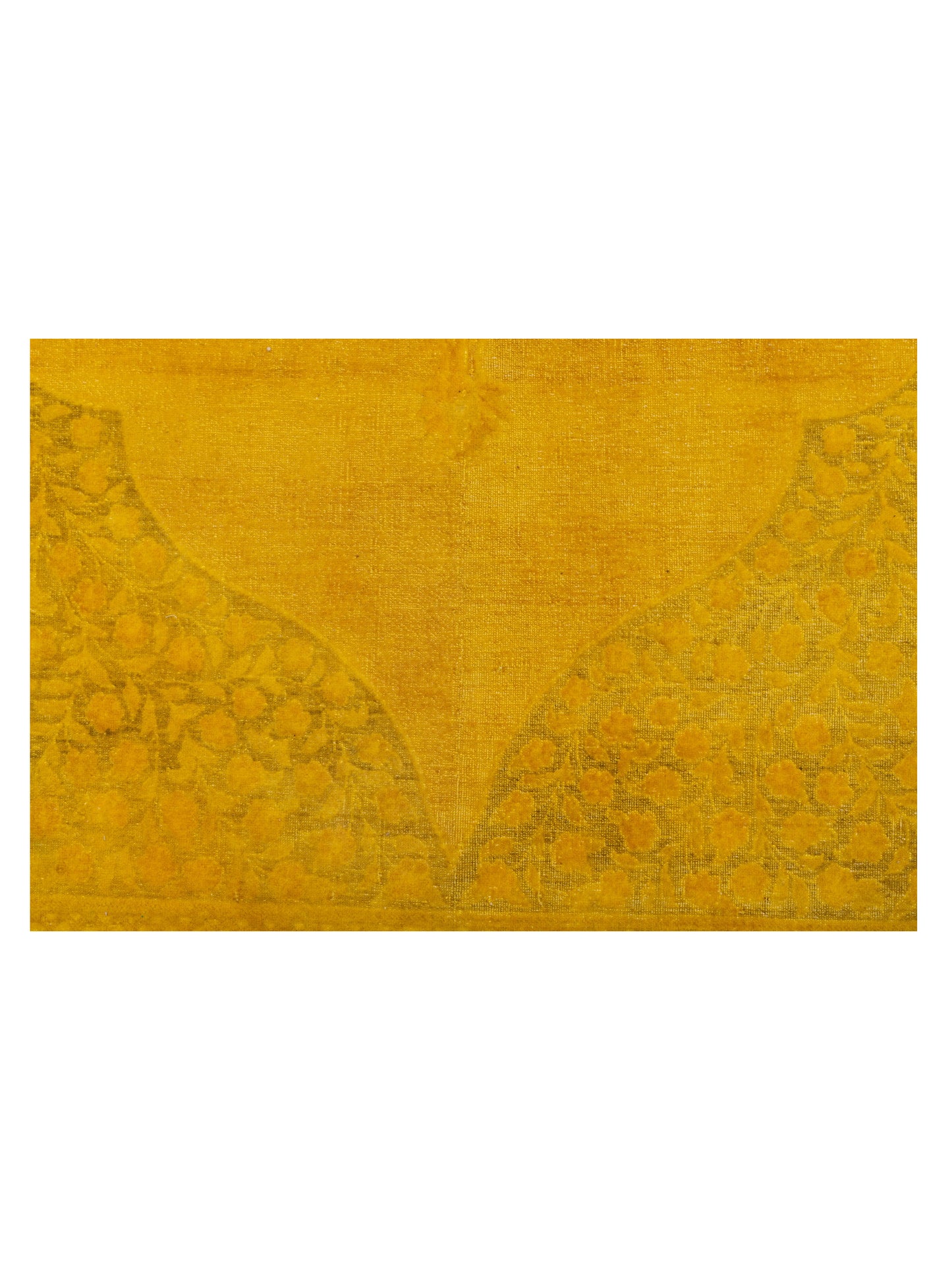 Vintage Yellow 10x13.11 Hand Knotted Rug