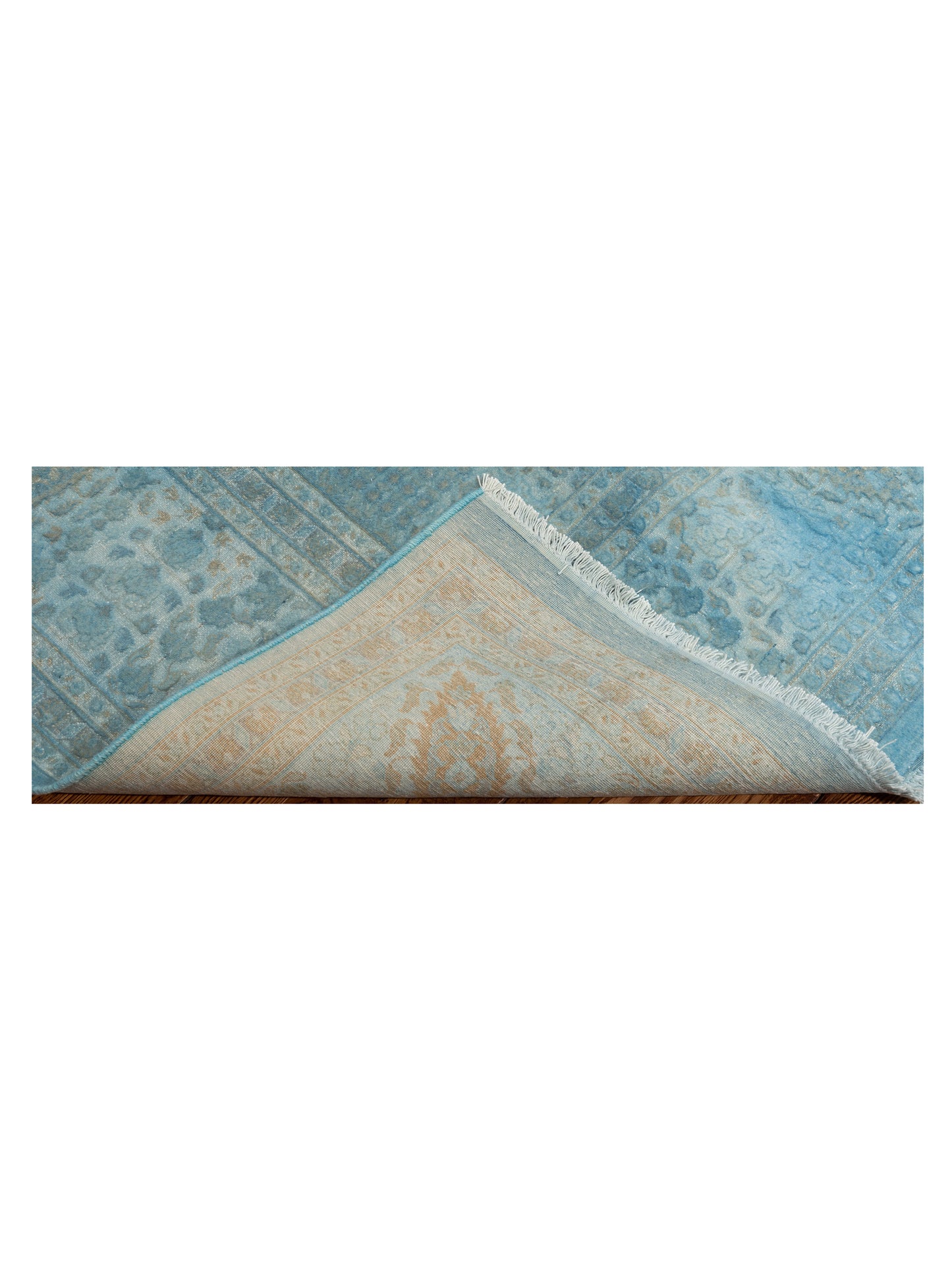 Vintage Turquoise 8.3x10.3 Hand Knotted Rug