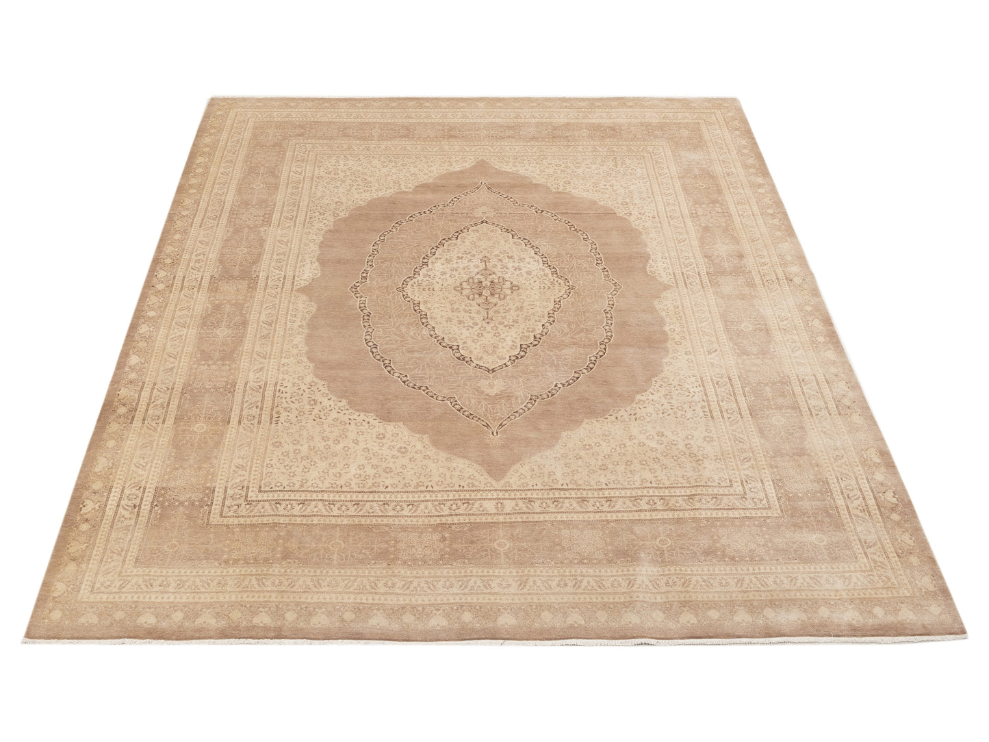 Jallira Brown Brown 8.3x10 Hand Knotted Rug
