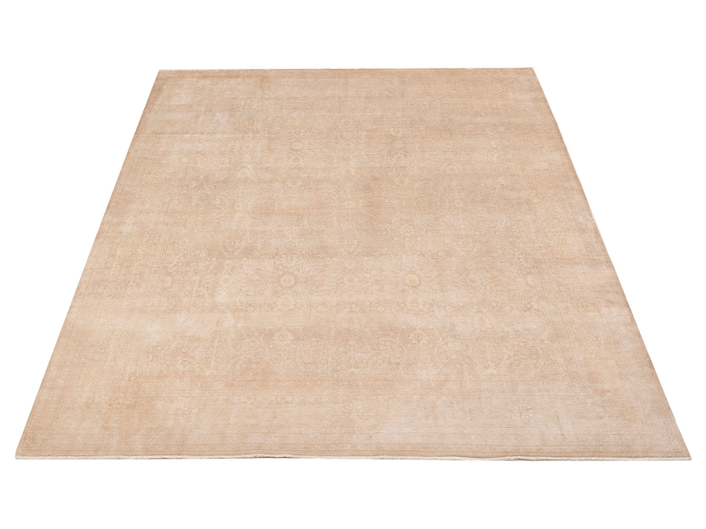 Vintage Silver 8x10.2 Hand Knotted Rug