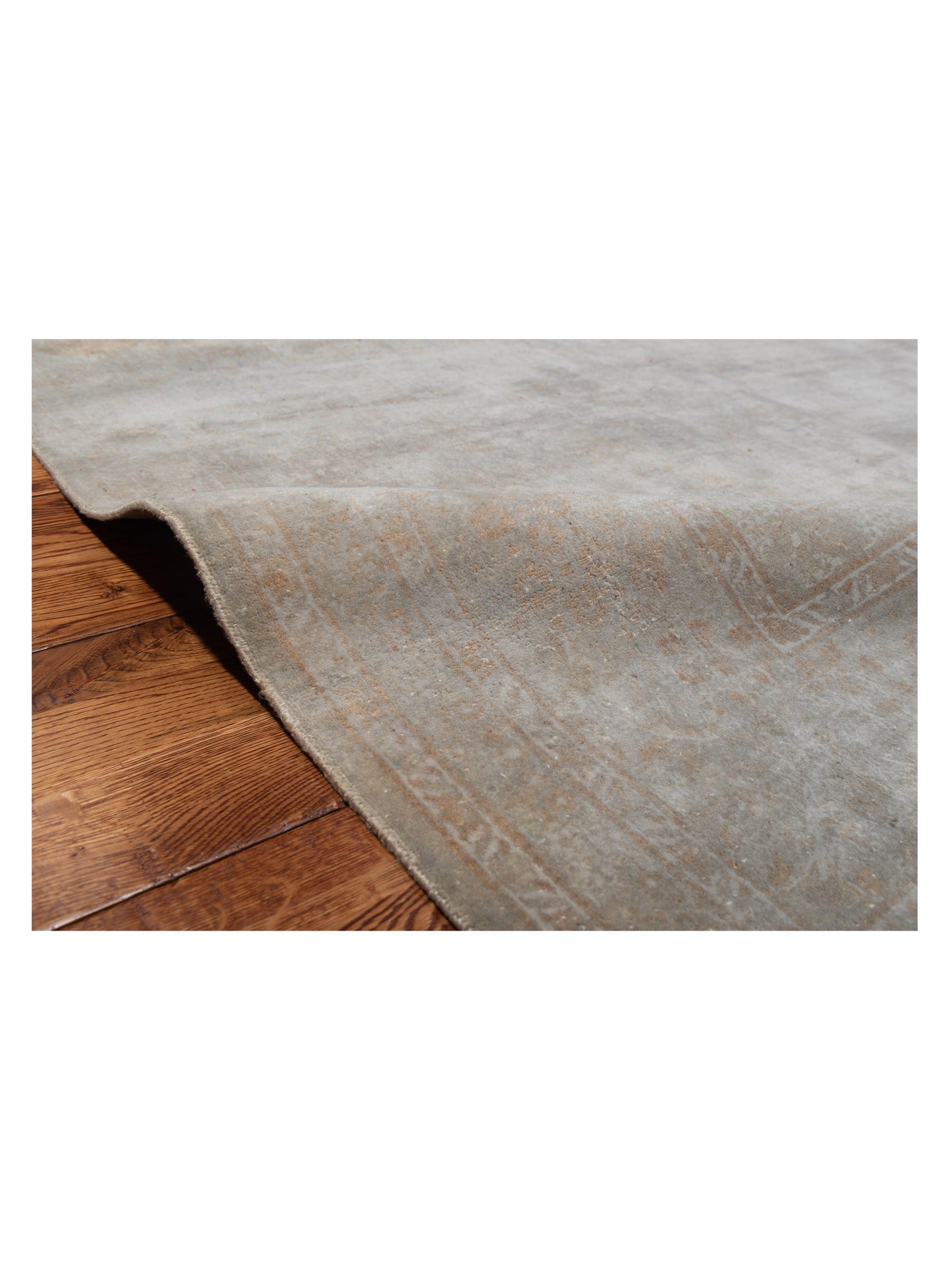 Vintage Silver 8x10.2 Hand Knotted Rug