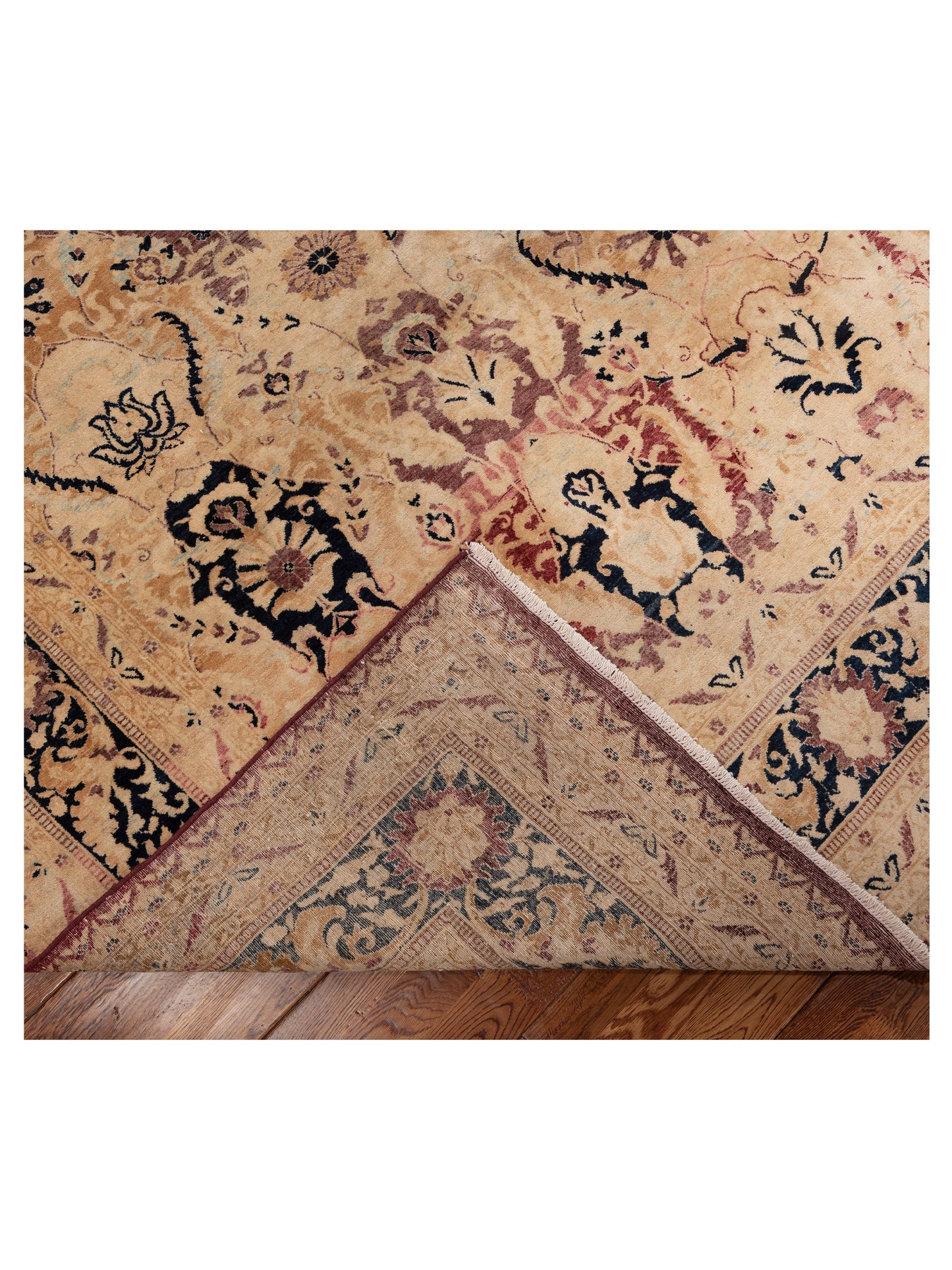 Jallira Burgundy Black 7.11x10 Hand Knotted Rug