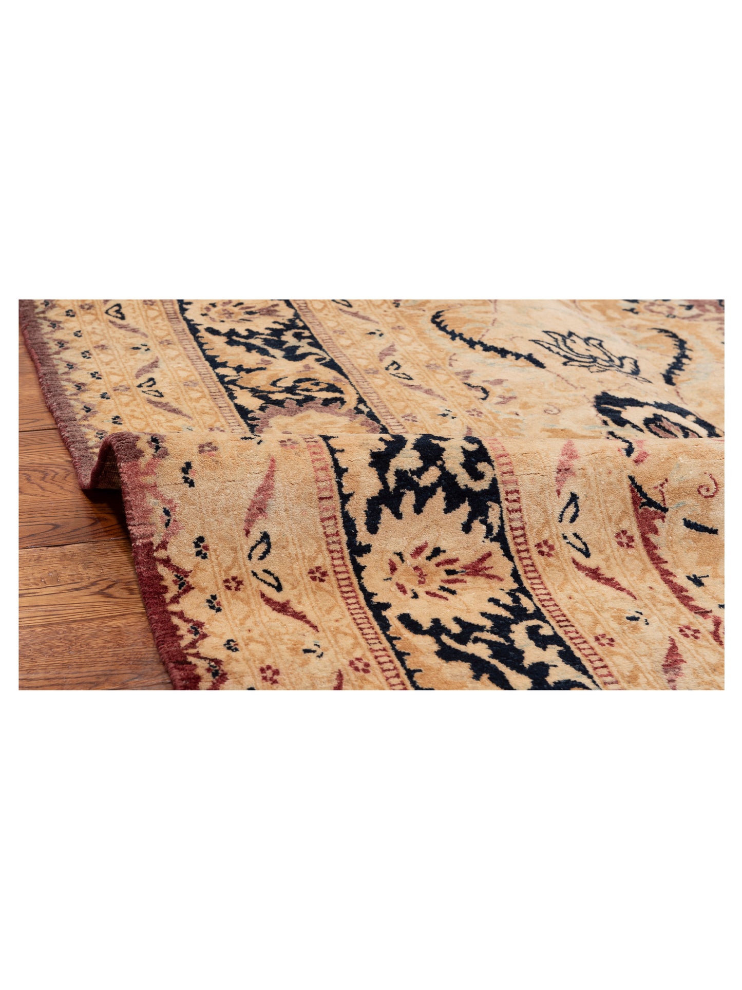 Jallira Burgundy Black 7.11x10 Hand Knotted Rug