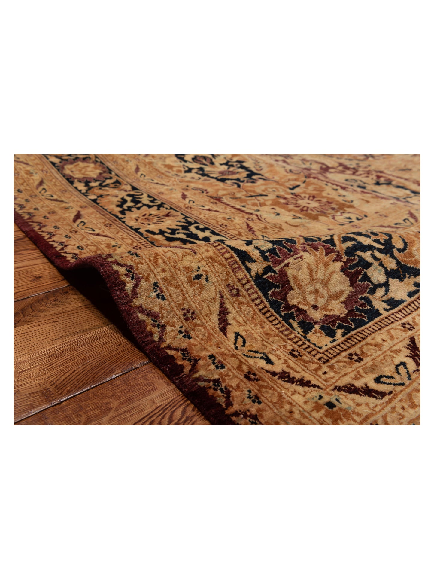 Jallira Burgundy Black 7.11x10 Hand Knotted Rug