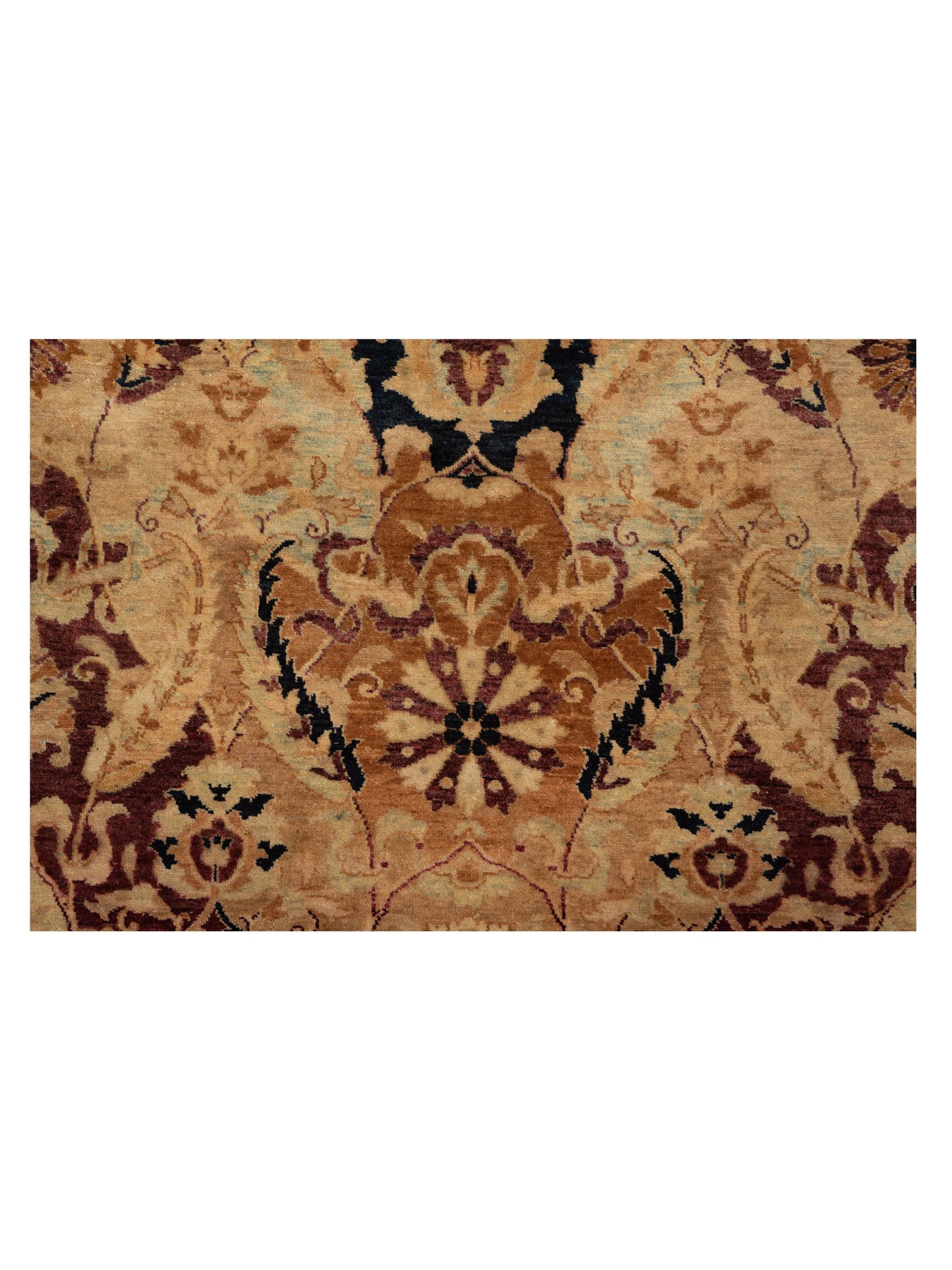 Jallira Burgundy Black 7.11x10 Hand Knotted Rug