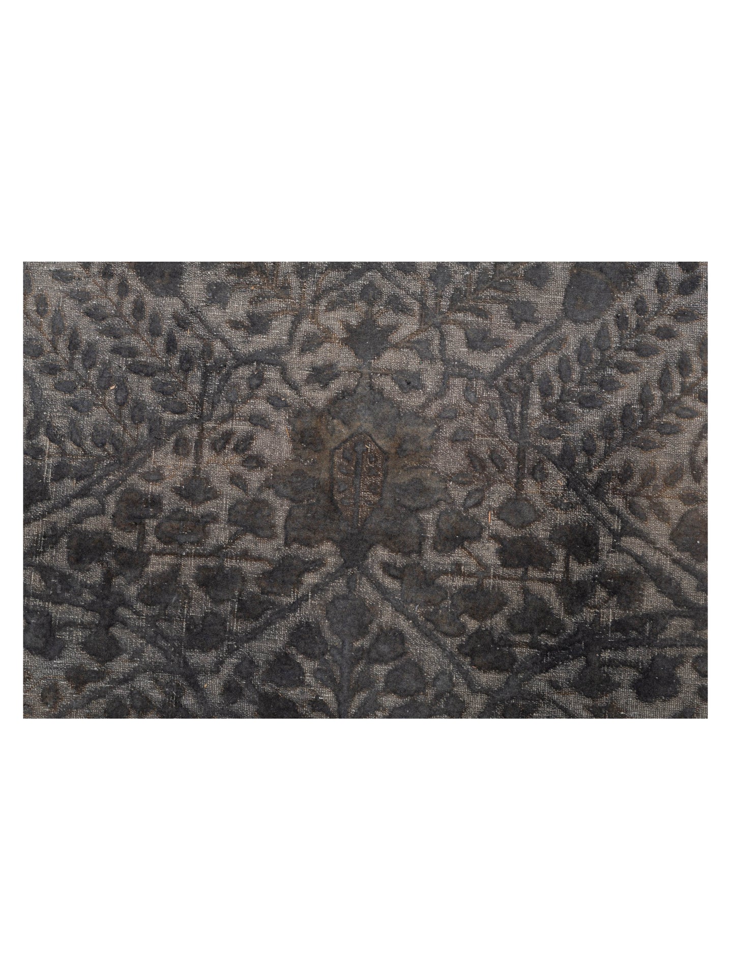 Vintage Dark Gray 9.1x12.2 Hand Knotted Rug