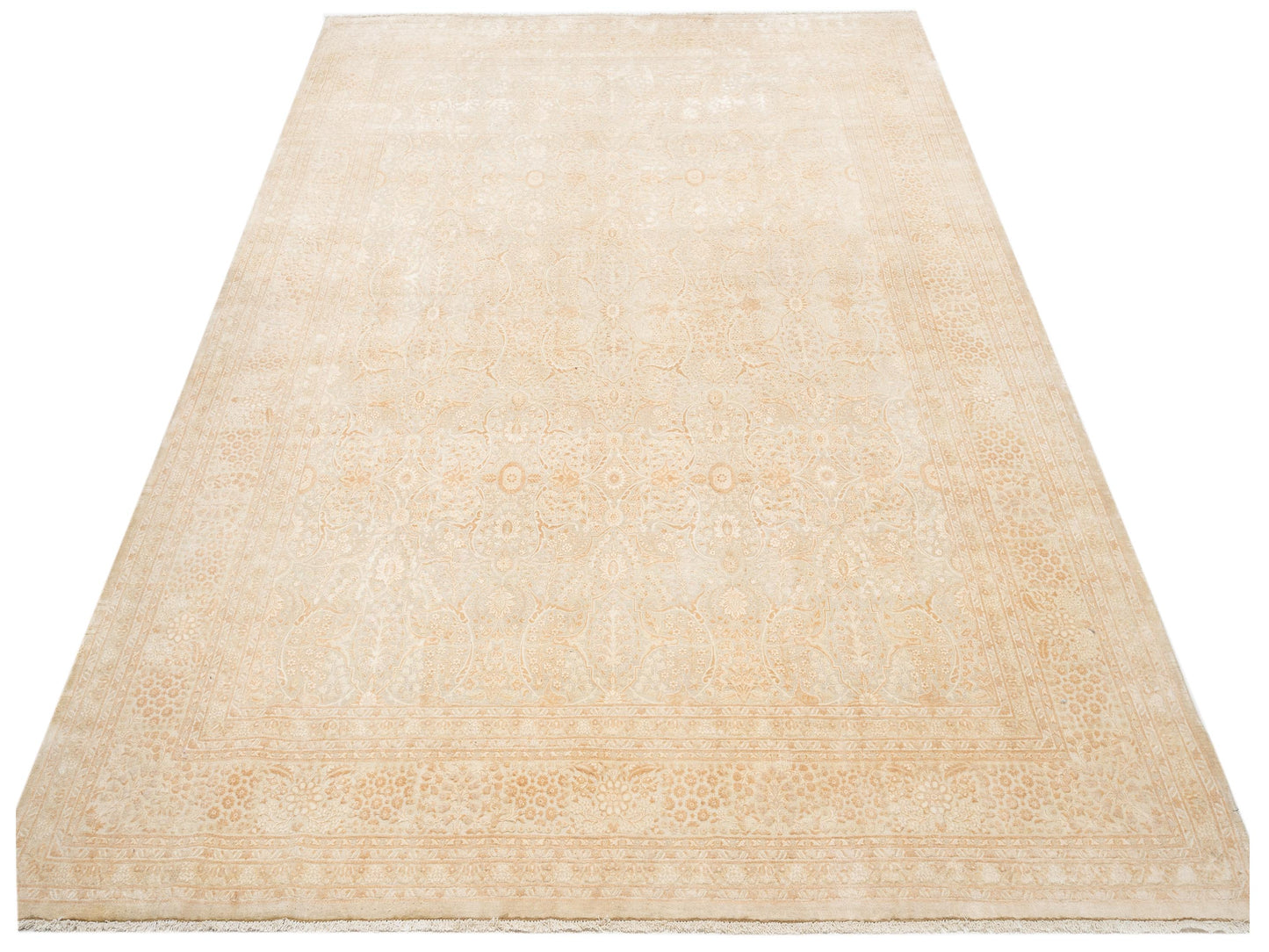 Vintage Silver 9.2x12.6 Hand Knotted Rug