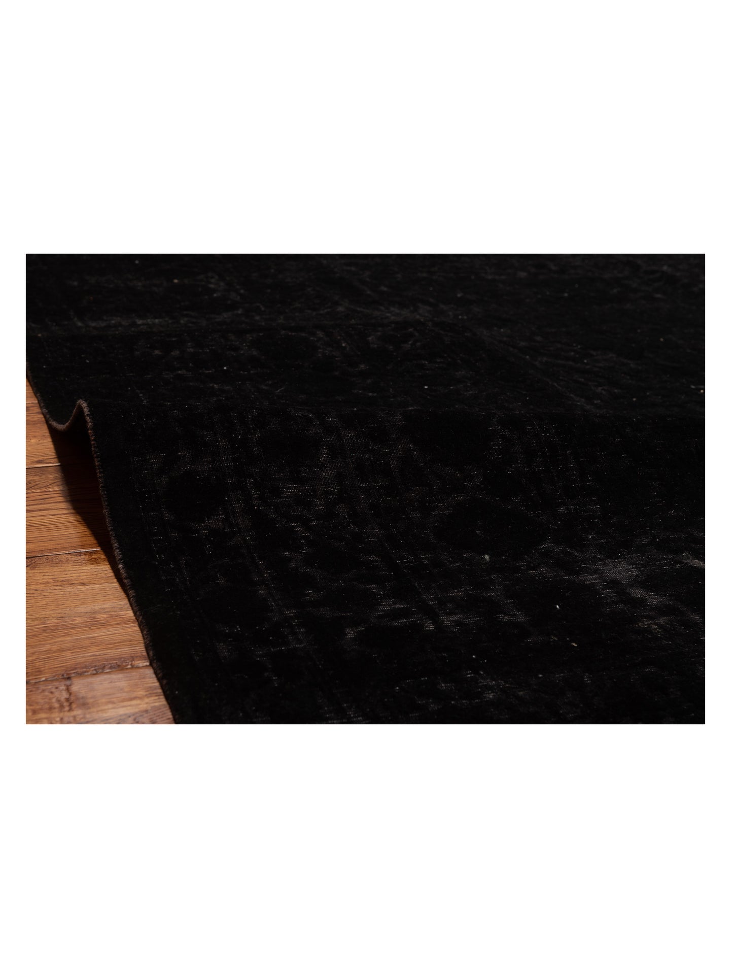 Vintage Black 9.1x12.5 Hand Knotted Rug