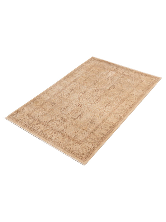Jallira Beige 5.1x7.9 Hand Knotted Rug