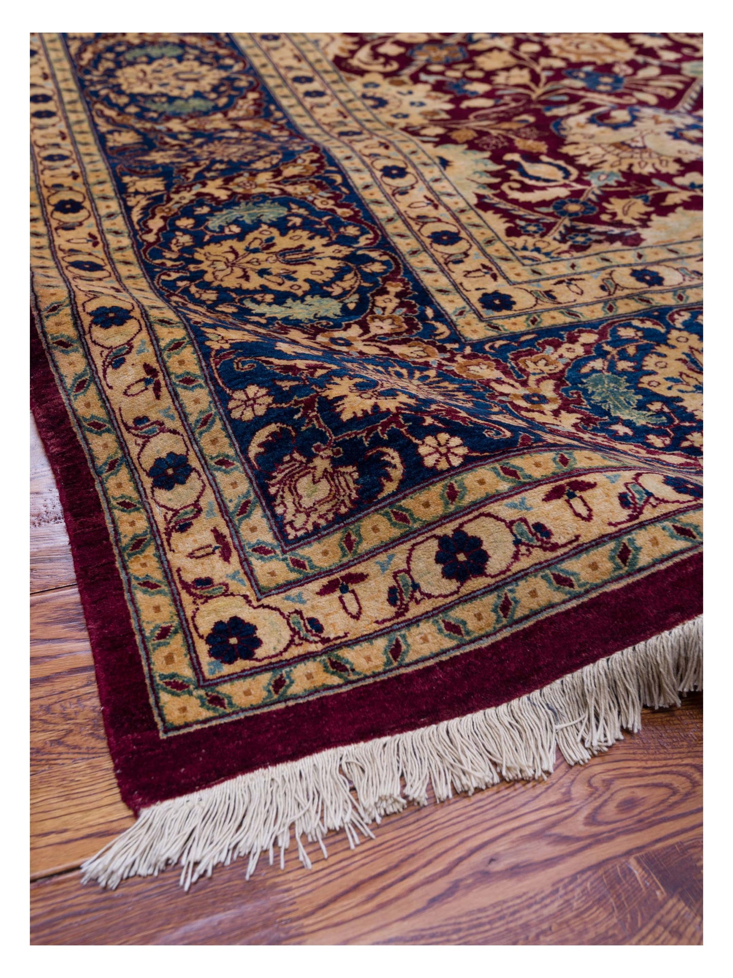 Jallira Burgundy Navy 10.2x13.4 Hand Knotted Rug
