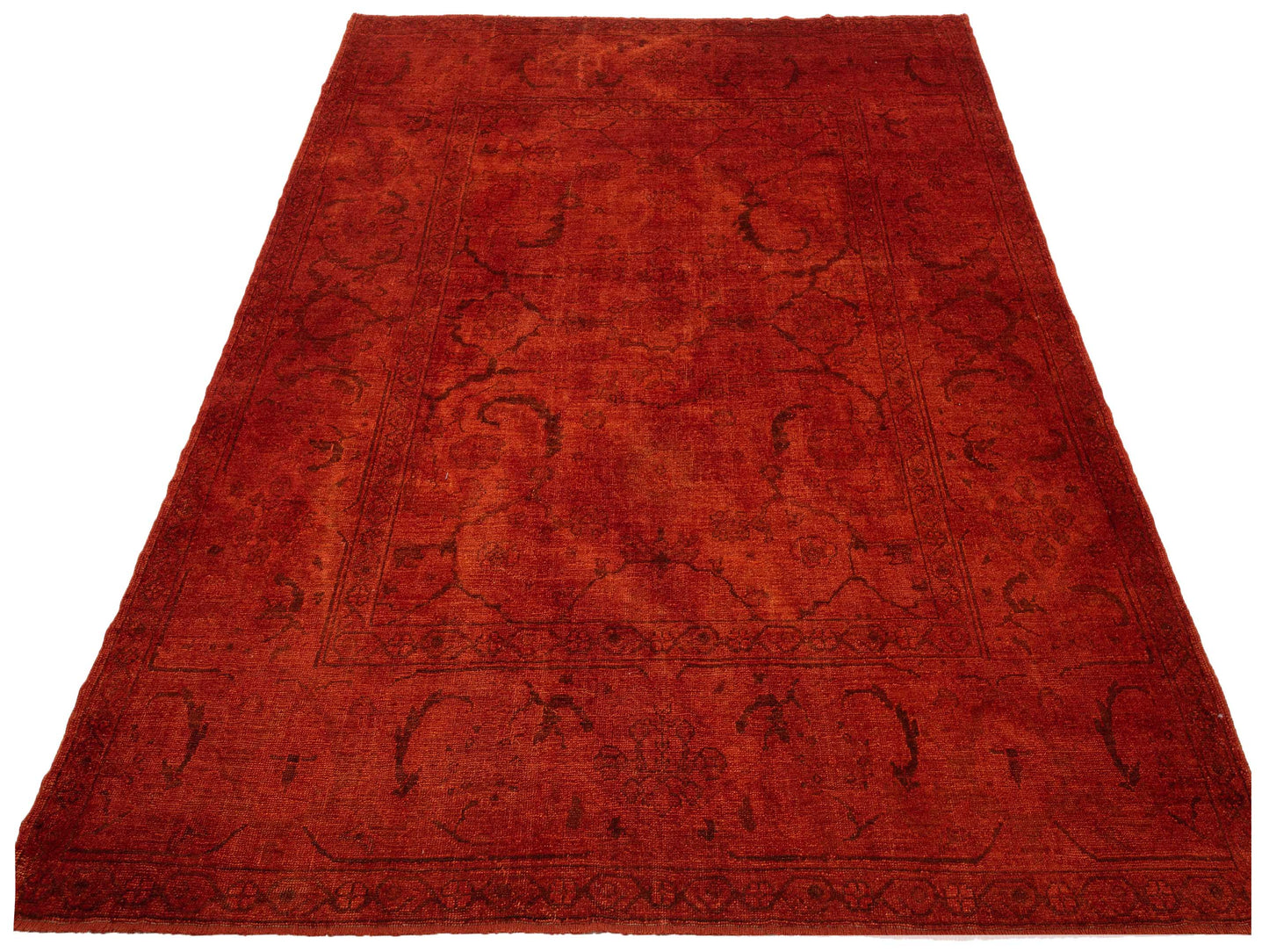 Vintage Orange 8.10x11.3 Hand Knotted Rug
