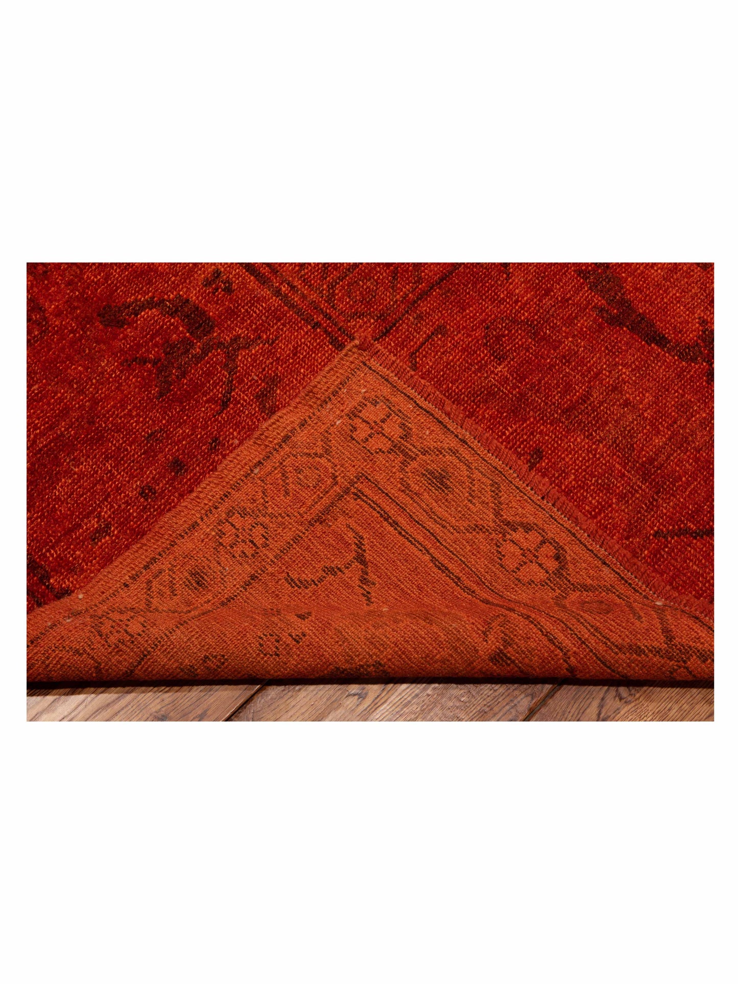 Vintage Orange 8.10x11.3 Hand Knotted Rug