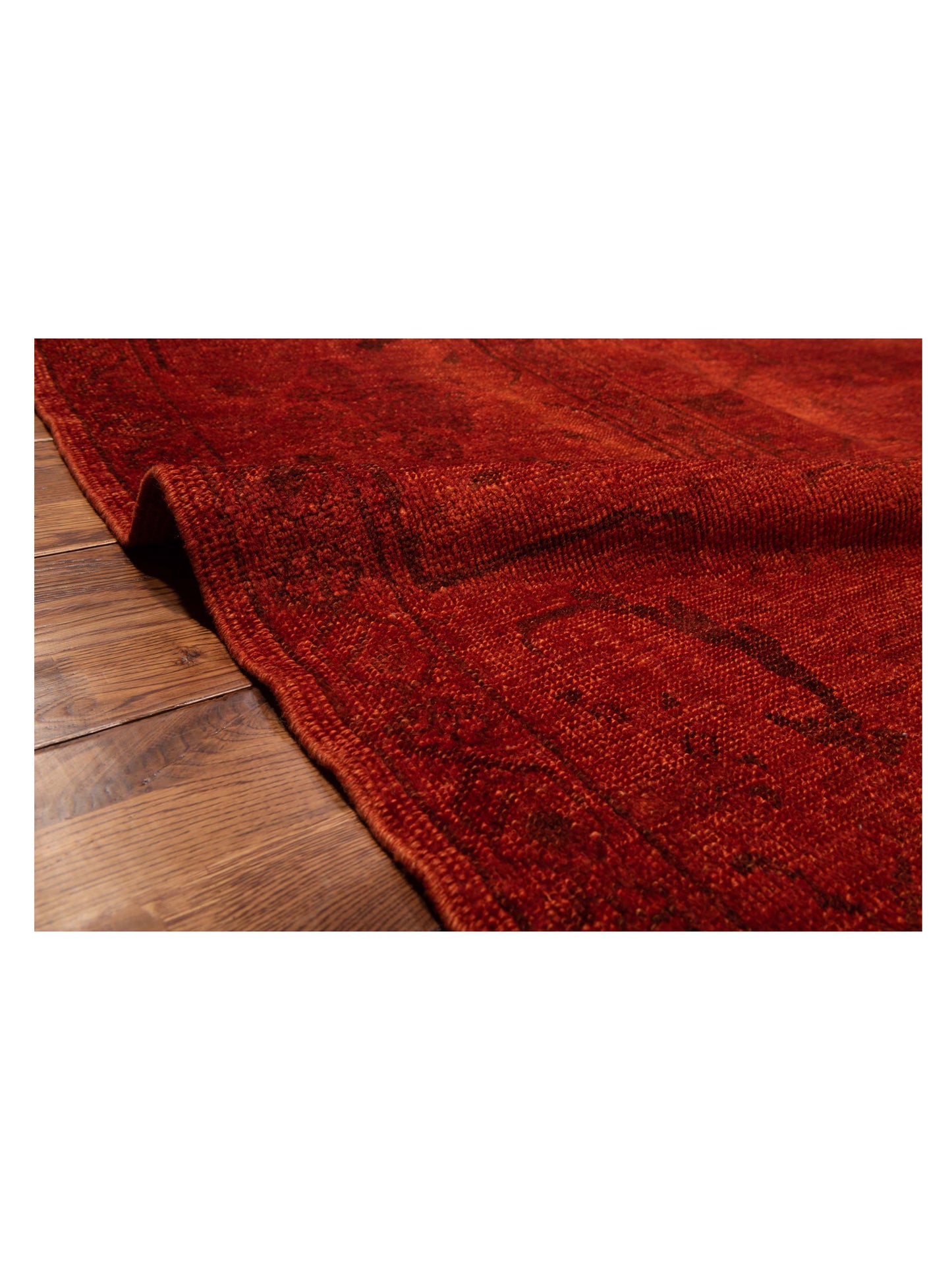 Vintage Orange 8.10x11.3 Hand Knotted Rug