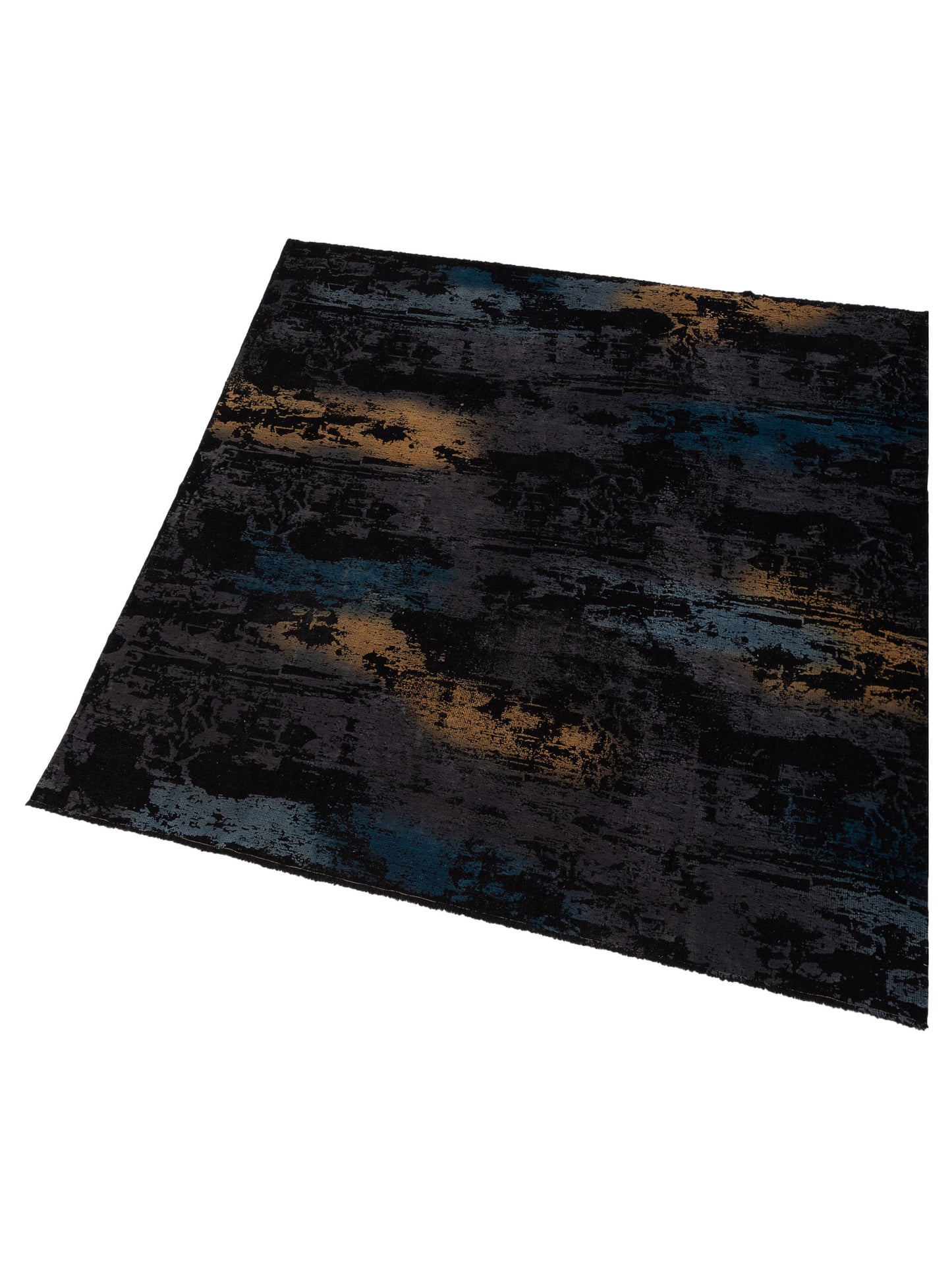 Vintage Black 8.3x8.7 Hand Knotted Rug