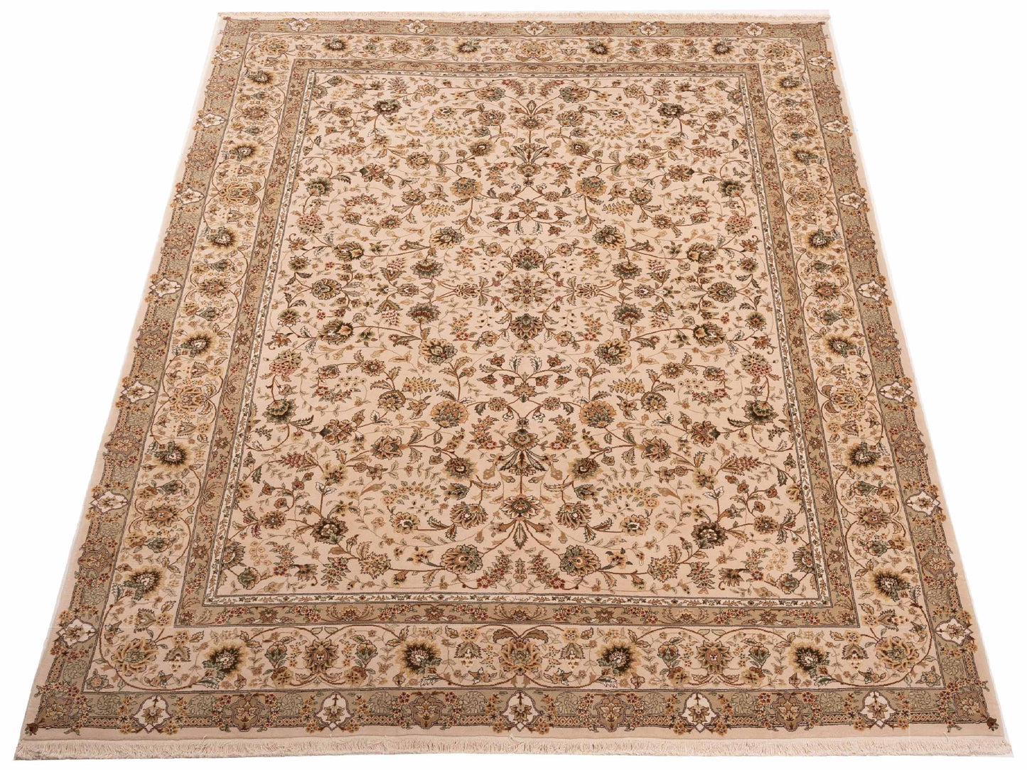 Artalya Ivory Ivory 9x12 Hand Knotted Rug