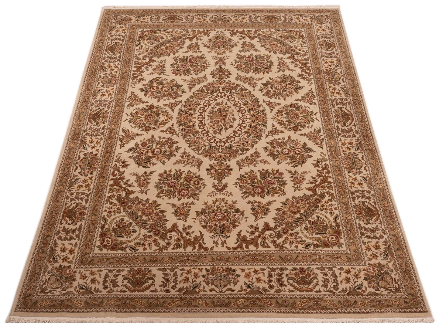 Artalya Beige Beige 9x12 Hand Knotted Rug
