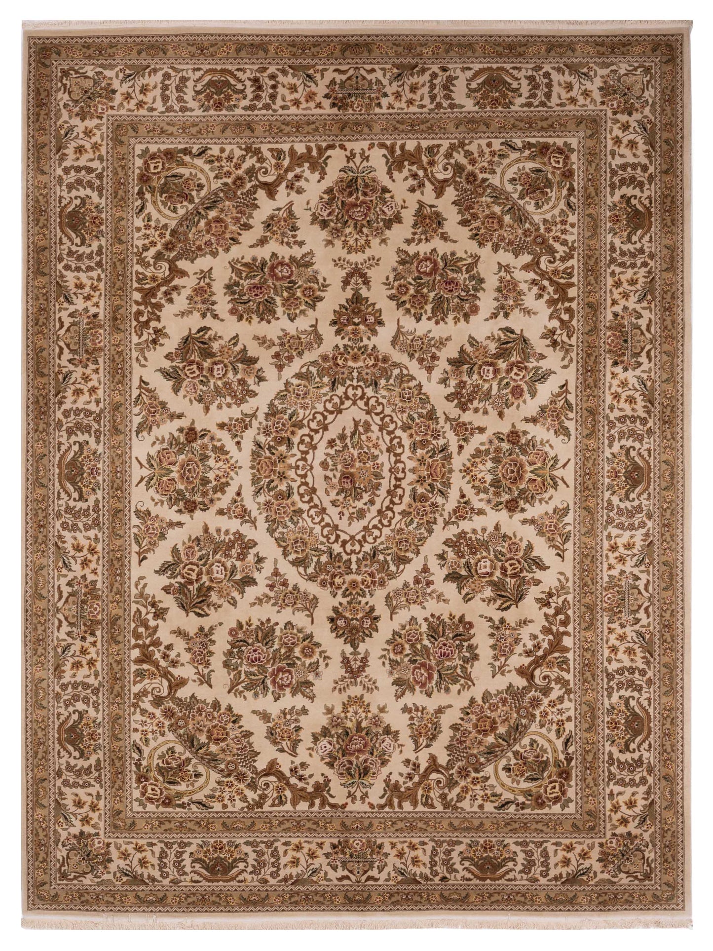 Pasha Magnolia  Beige Beige Traditional