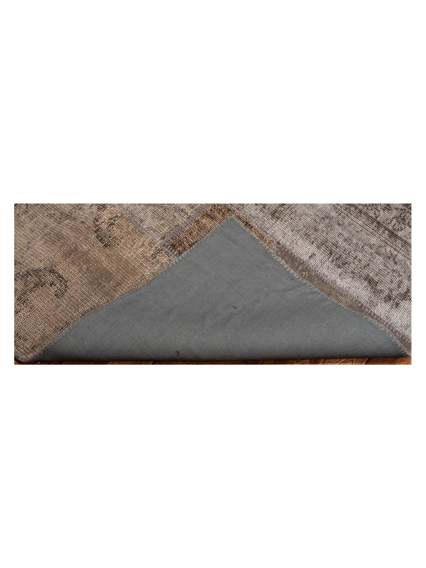 Patchwork Gray 8.3x9.11 Hand Knotted Rug