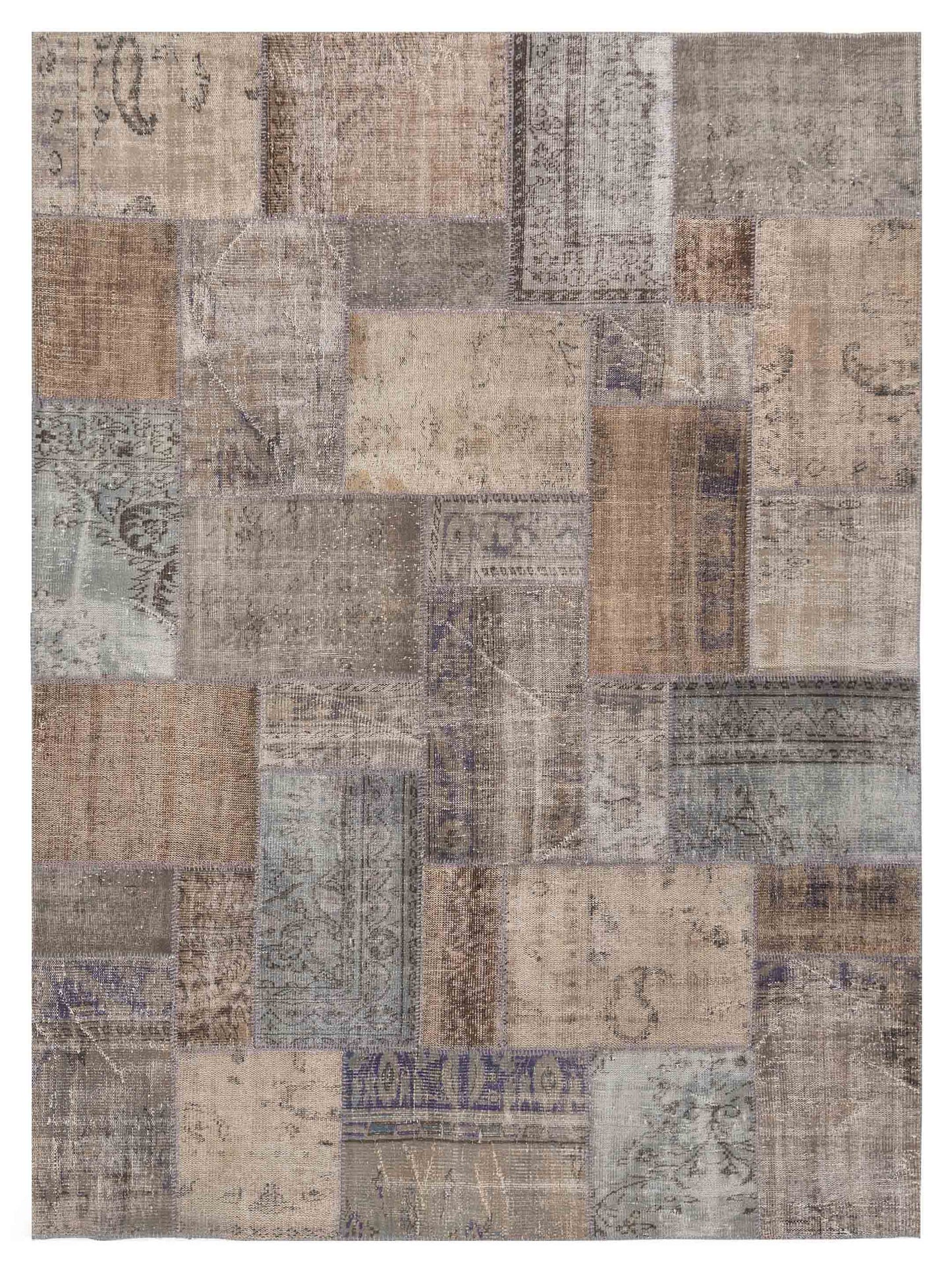 Pasha Turkish Vestige Patchwork  Gray  Contemporary