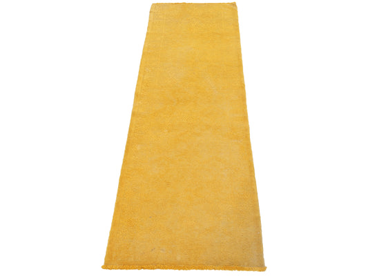 Rechromia Yellow 2.7x9.7 Hand Knotted Rug
