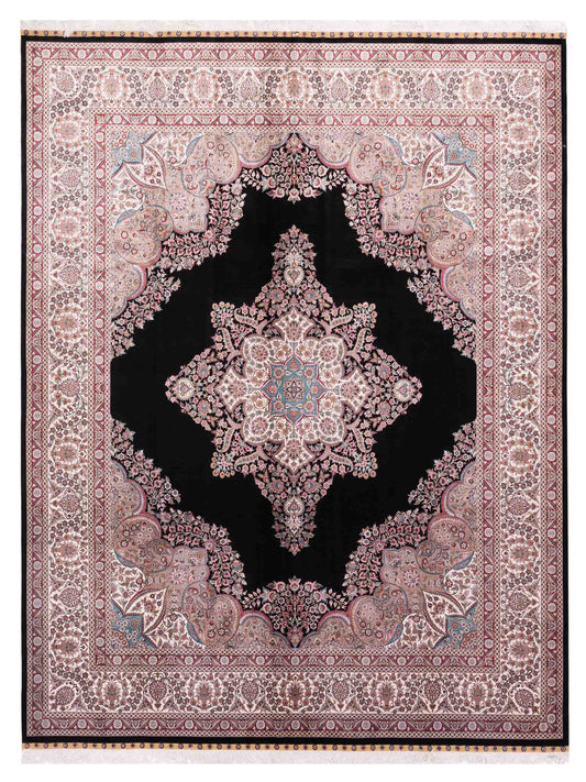 Pasha Pure Silk  Black Ivory Traditional